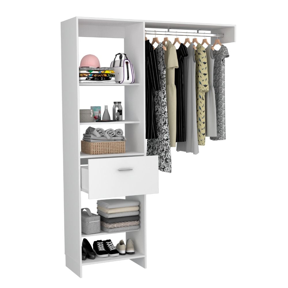 WALKING CLOSET 150 CM MANCHESTER 1 CAJON BLANCO - 1