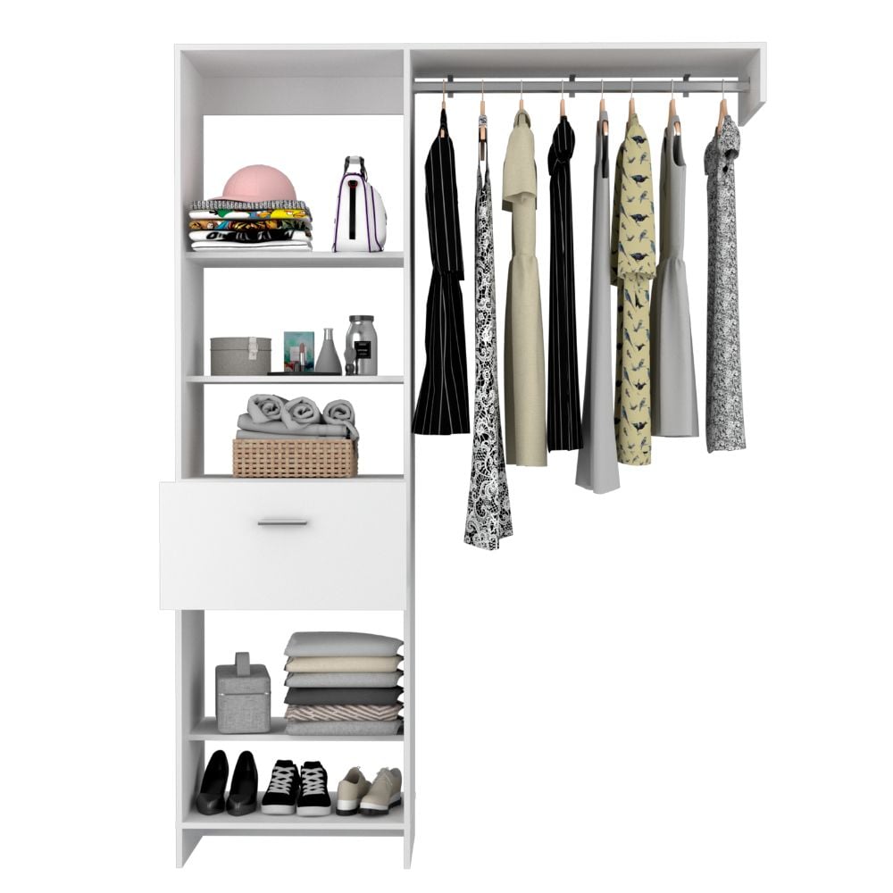 WALKING CLOSET 150 CM MANCHESTER 1 CAJON BLANCO - 2