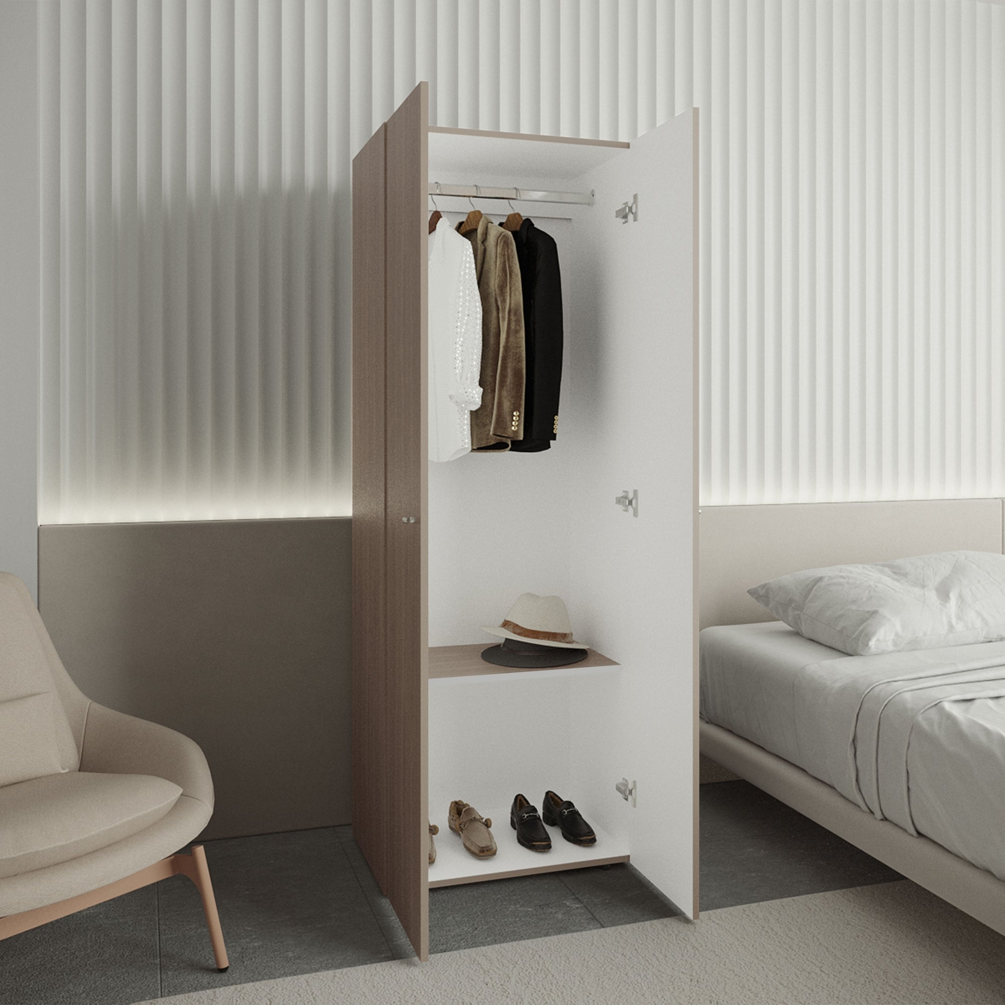 CLOSET COLGADOR 2 PUERTAS TUHOME 170X60X40,2 CM BARDOLINO - 7