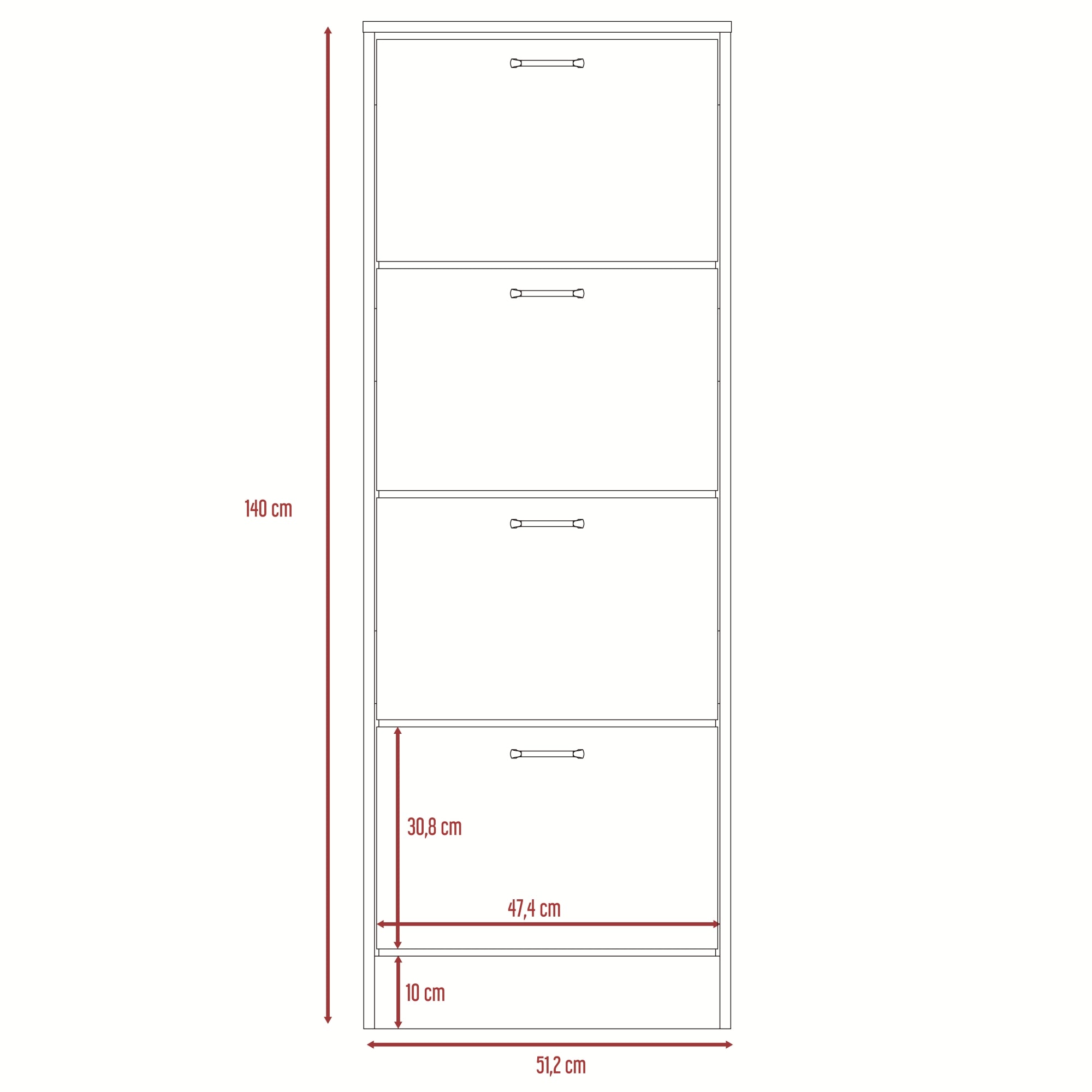 ZAPATERO ORGANIZADOR Z-51 DUNA Y BLANCO 140X51X23 CM - 3