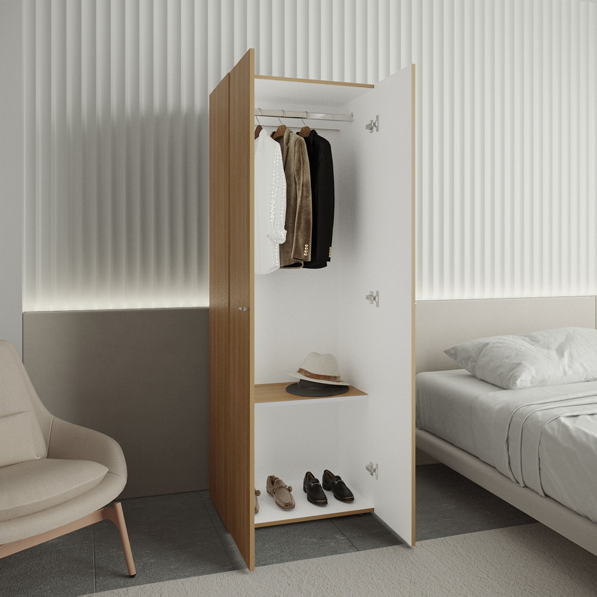 CLOSET COLGADOR 2 PUERTAS TUHOME 170X60X40,2 CM FRESNO - 7