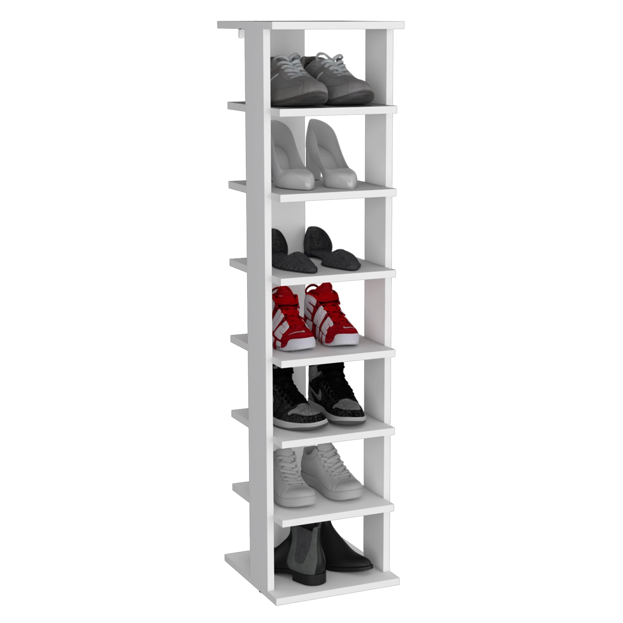 ZAPATERO ORGANIZADOR ALTO Z-72 BLANCO 6 REPISAS - 1