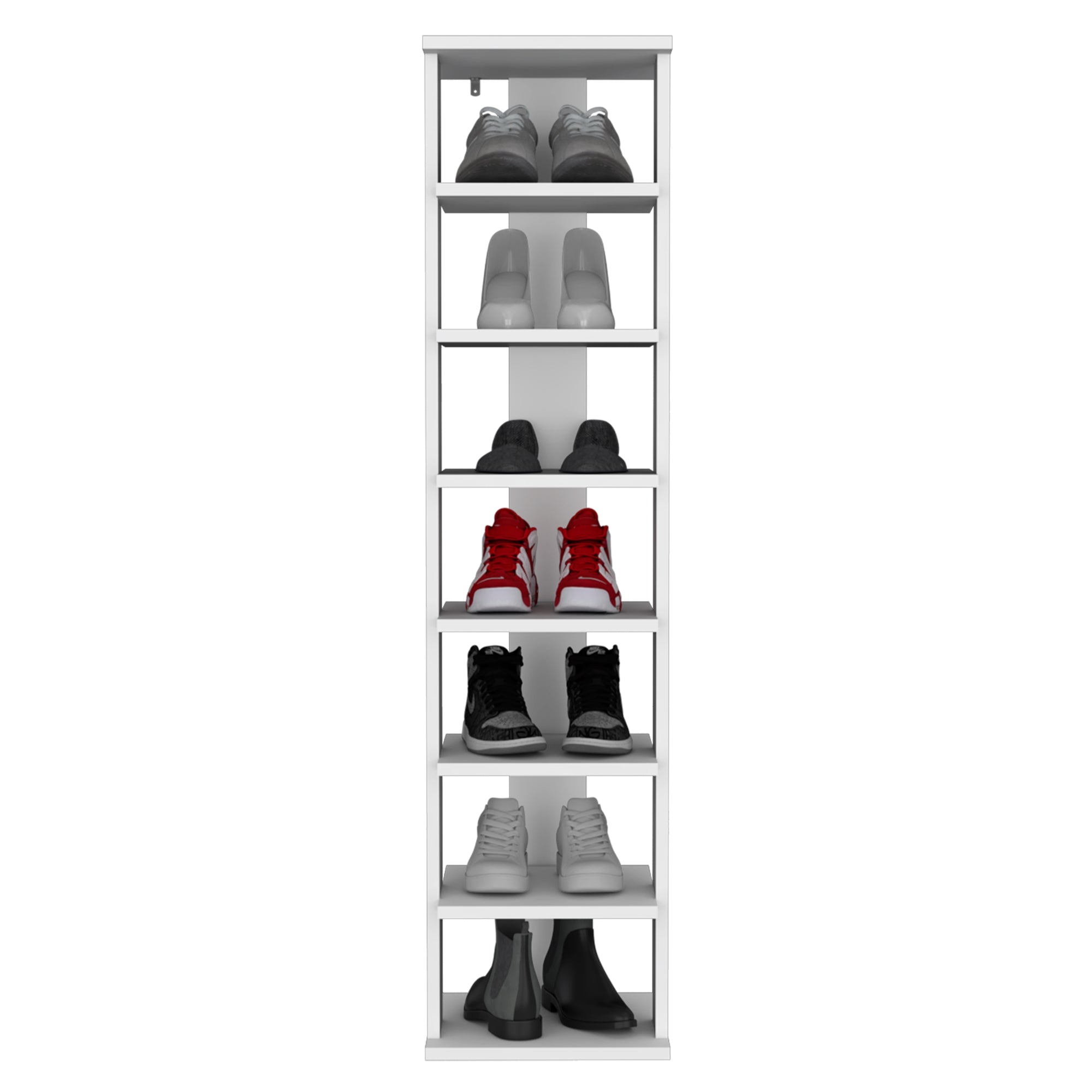 ZAPATERO ORGANIZADOR ALTO Z-72 BLANCO 6 REPISAS - 2