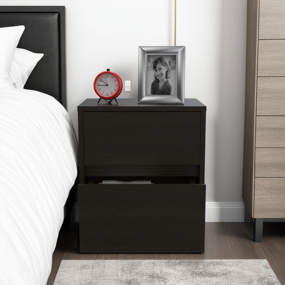 VELADOR TRIVOR 2 CAJONES WENGUE 47X40X32 CM - 4