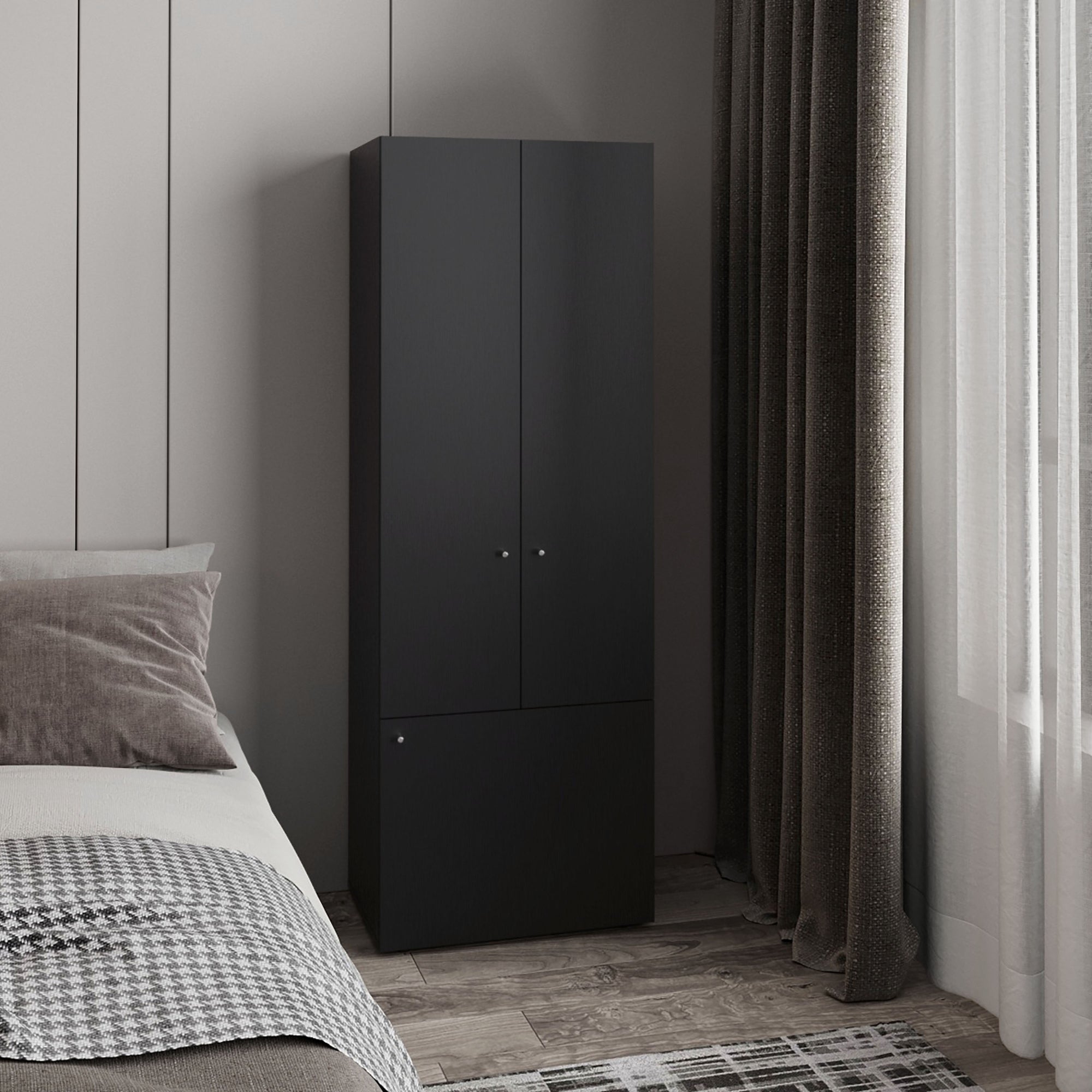 CLOSET 3 PUERTAS TUHOME 170X60X40,2 CM WENGUE - 5