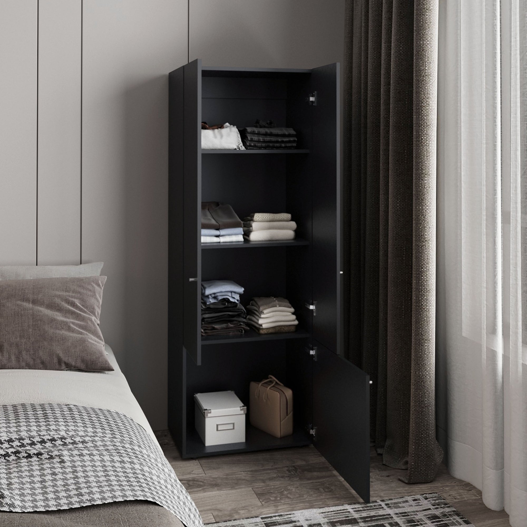 CLOSET 3 PUERTAS TUHOME 170X60X40,2 CM WENGUE - 6