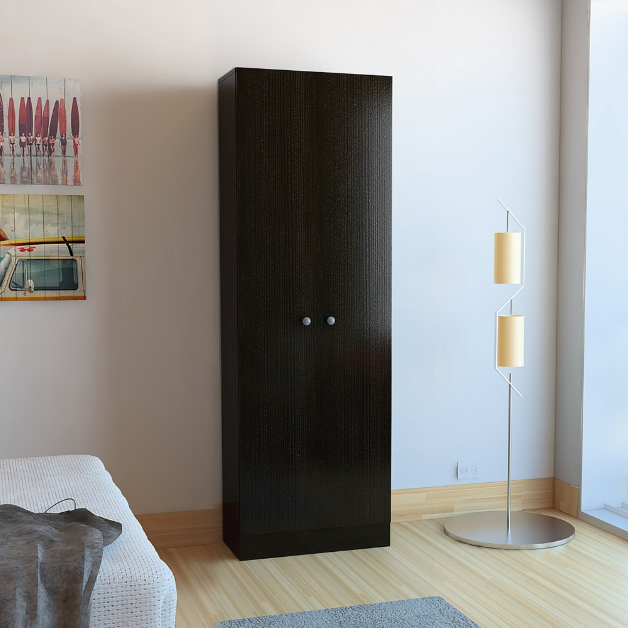 CLOSET 2 PUERTAS HOME WENGUE 180X60X30 CM - 10