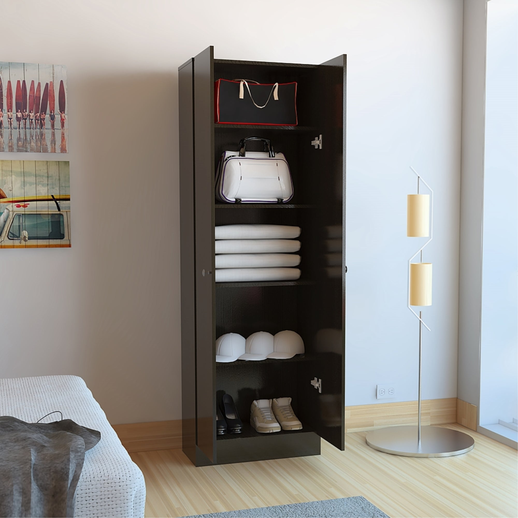 CLOSET 2 PUERTAS HOME WENGUE 180X60X30 CM - 11