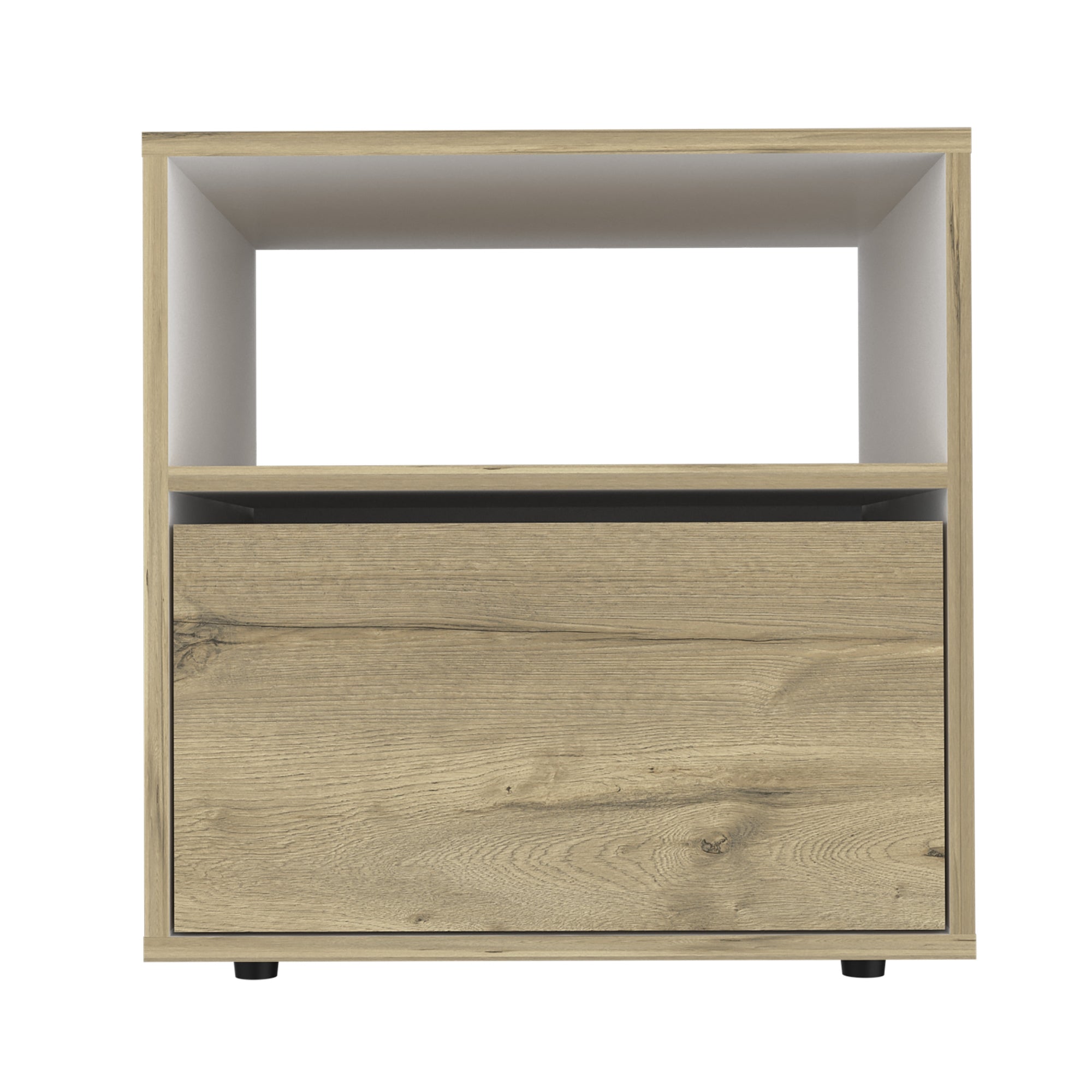 VELADOR SLEEP 1 CAJON DUNA Y BLANCO 52X50X40 CM - 4