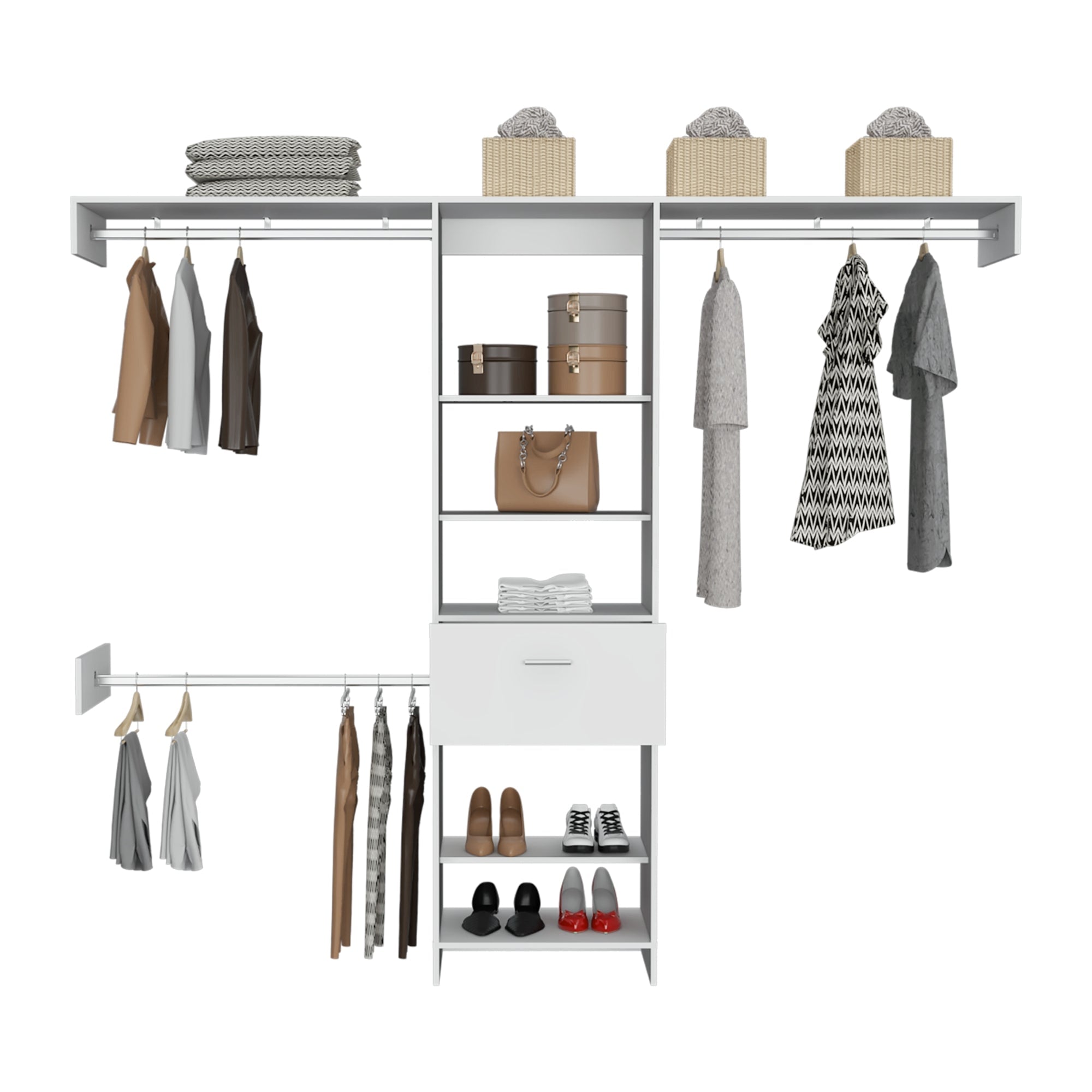 WALKING CLOSET MANCHESTER 1 CAJON BLANCO 210X250X41 CM - 1