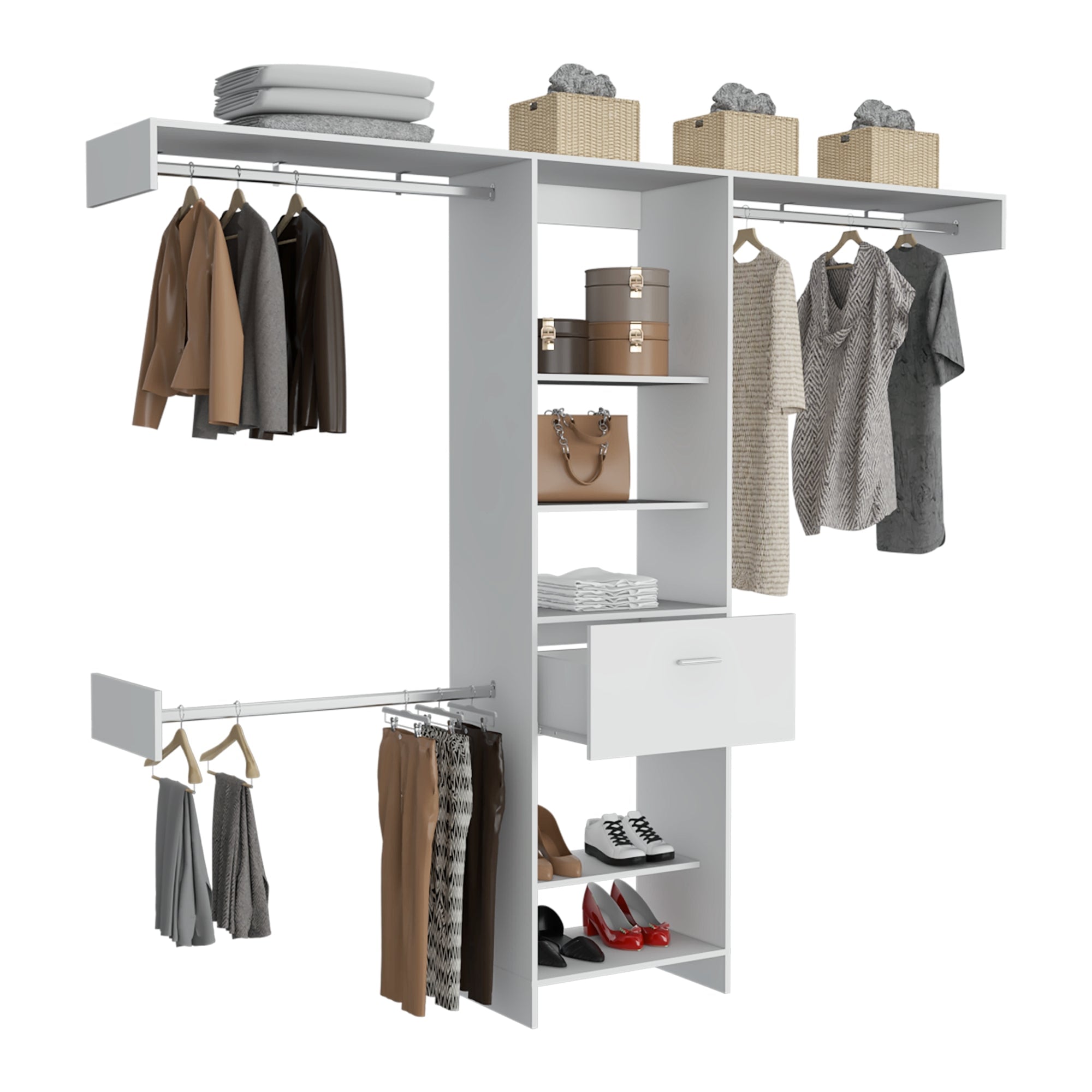 WALKING CLOSET MANCHESTER 1 CAJON BLANCO 210X250X41 CM - 2