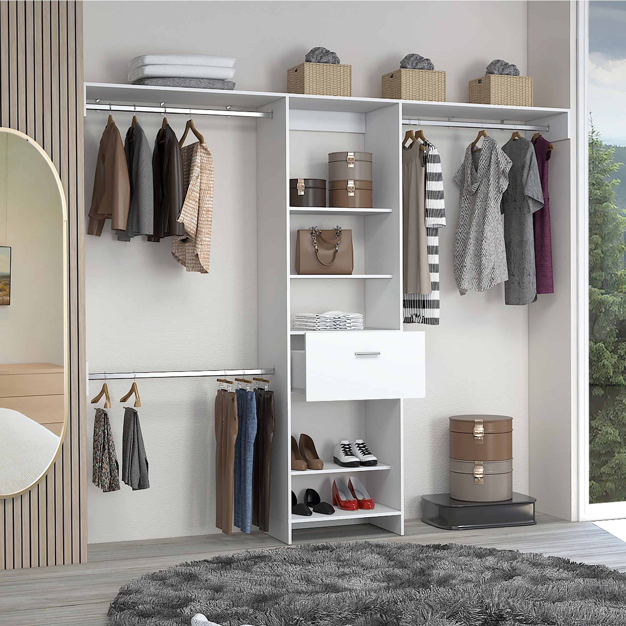 WALKING CLOSET MANCHESTER 1 CAJON BLANCO 210X250X41 CM - 6