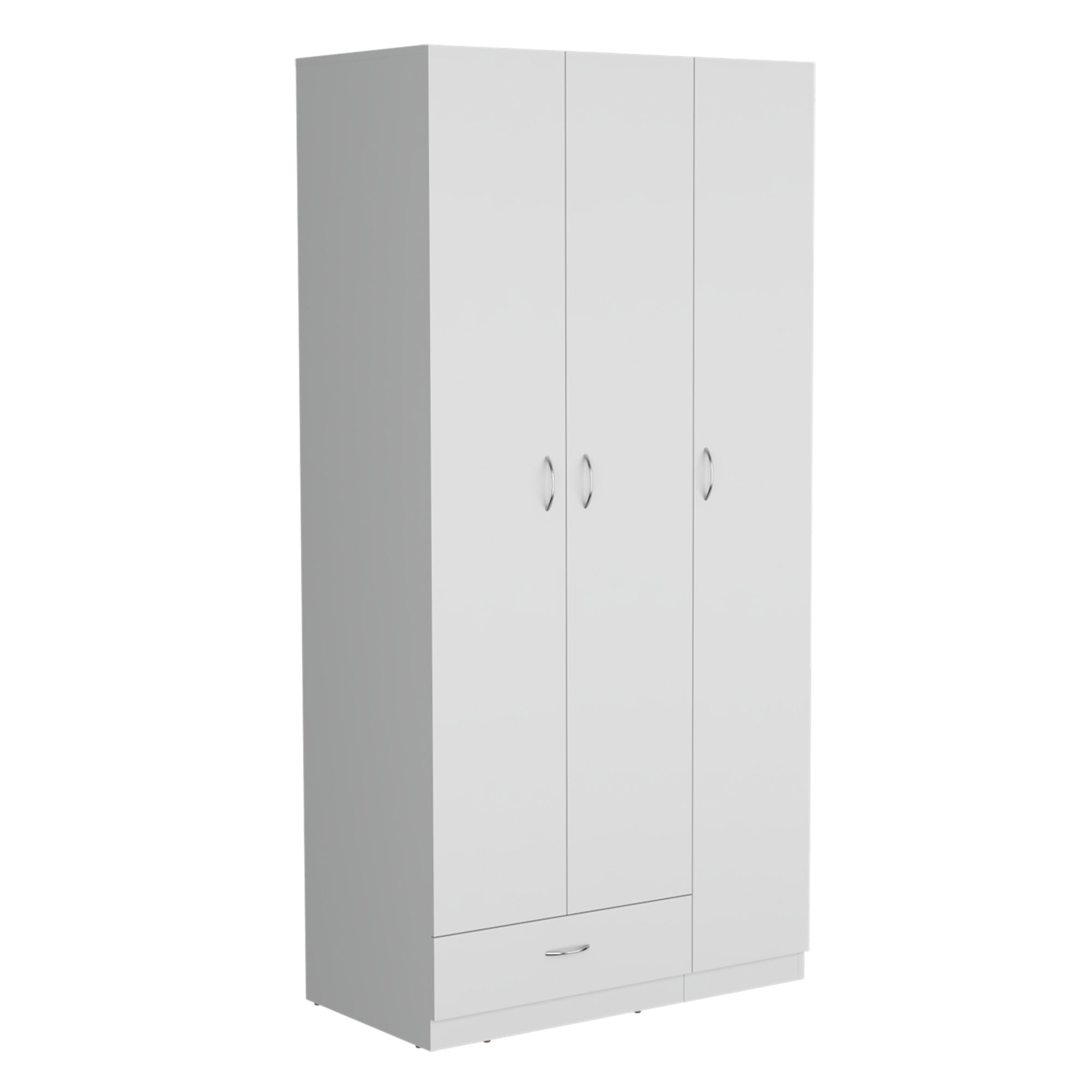 CLOSET 3 PUERTAS 1 CAJON CON COLGADORES 184,6X90X47,3 CM BLANCO - 3