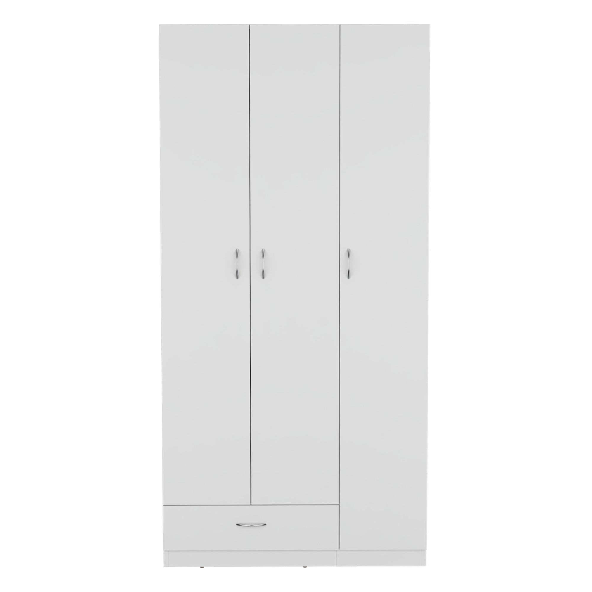 CLOSET 3 PUERTAS 1 CAJON CON COLGADORES 184,6X90X47,3 CM BLANCO - 4