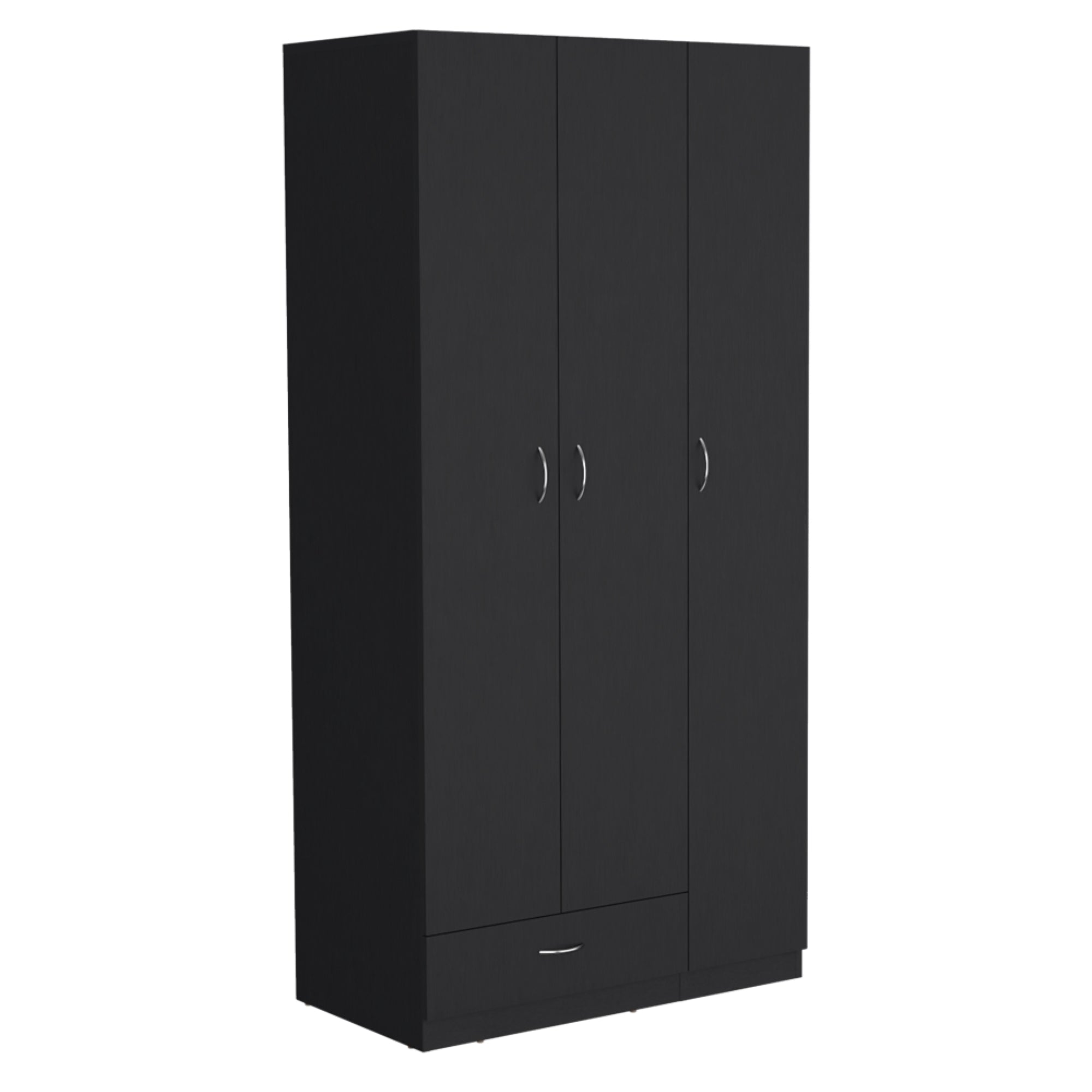 CLOSET 3 PUERTAS 1 CAJON CON COLGADORES 184,6X90X47,3 CM WENGUE - 3