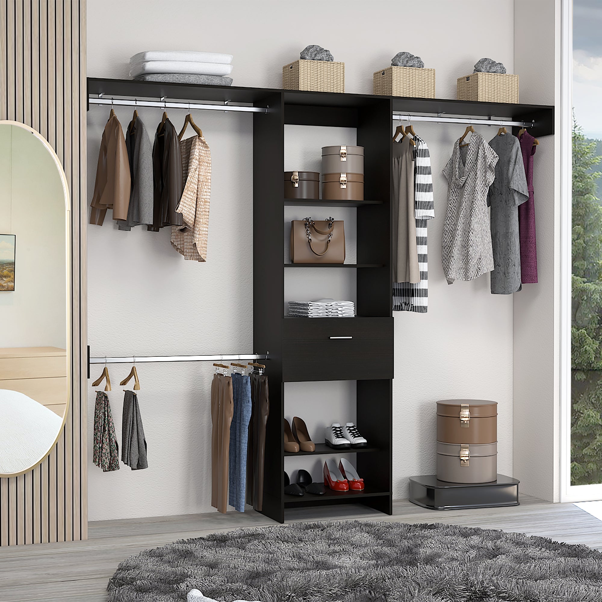 WALKING CLOSET MANCHESTER 1 CAJON WENGUE 210X250X41 CM - 5