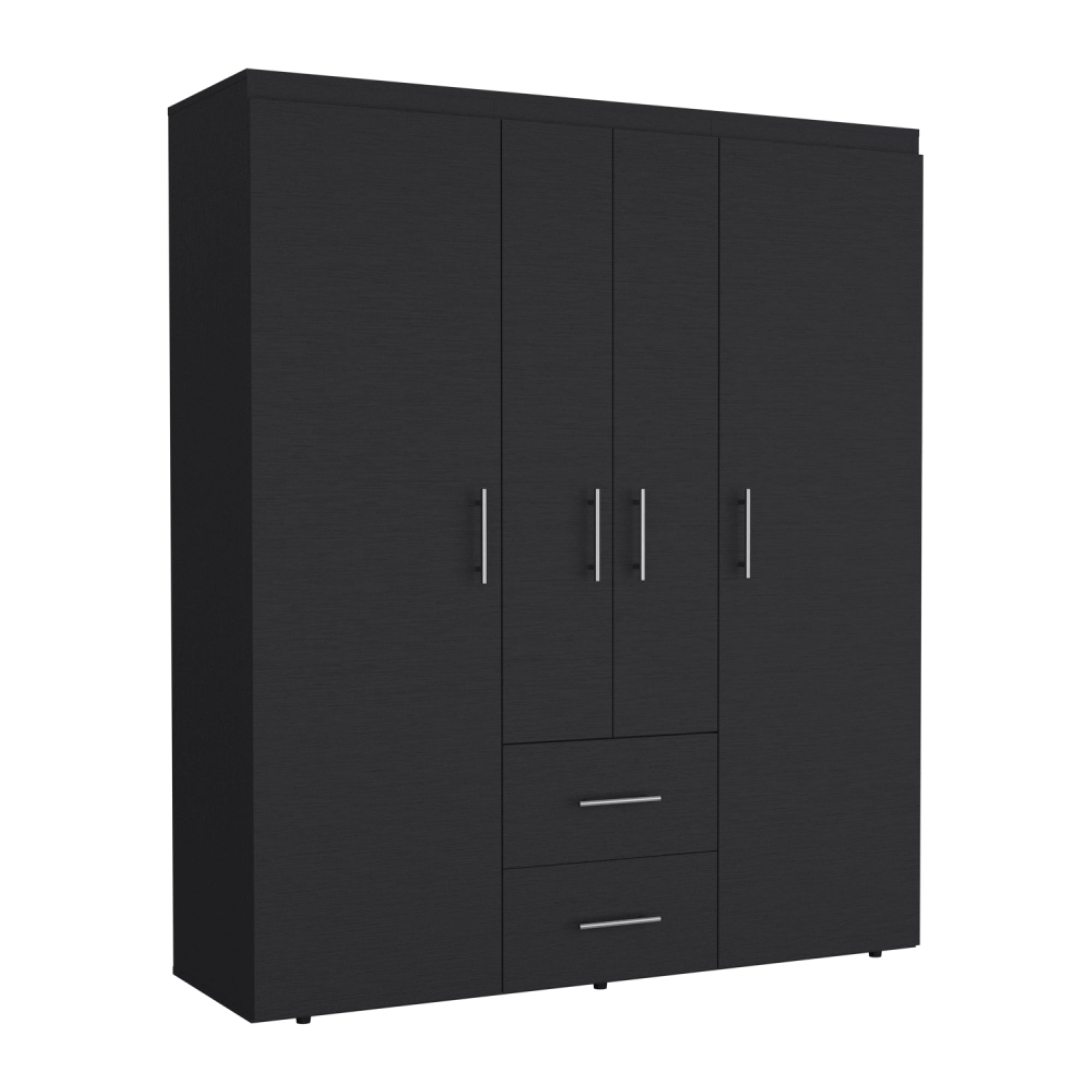 CLOSET BARILOCHE ECO 4 PUERTAS 2 CAJONES WENGUE 177X150X50 CM - 3