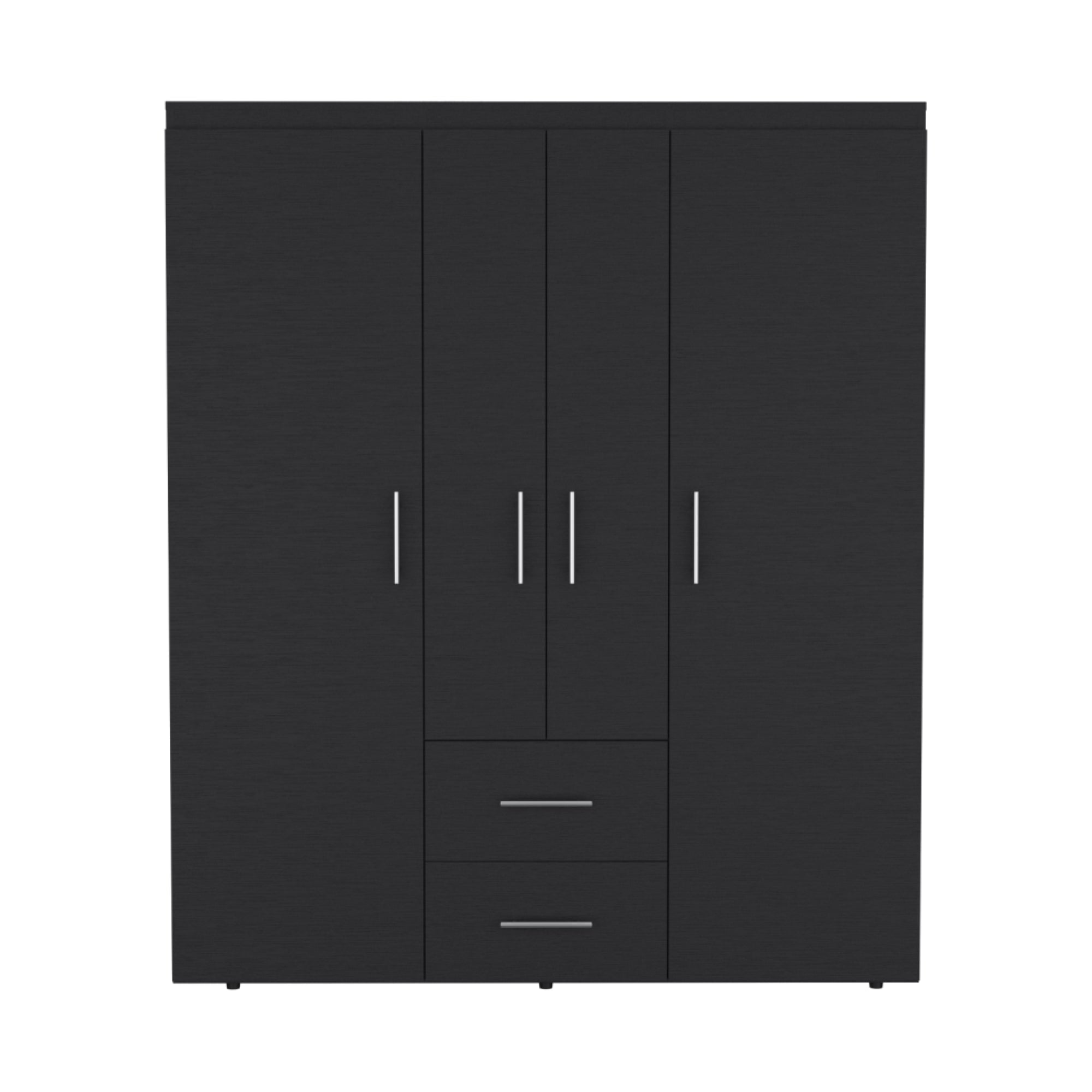 CLOSET BARILOCHE ECO 4 PUERTAS 2 CAJONES WENGUE 177X150X50 CM - 4