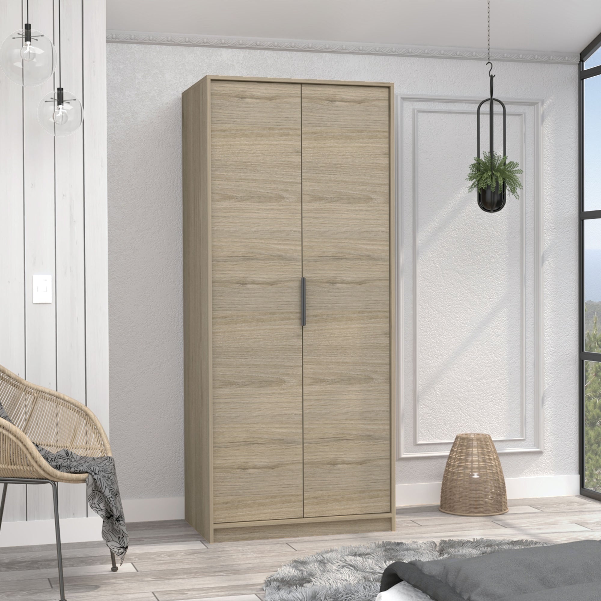 CLOSET KAIA 2 PUERTAS ROVERE Y BLANCO 189X80X52,3 CM - 3