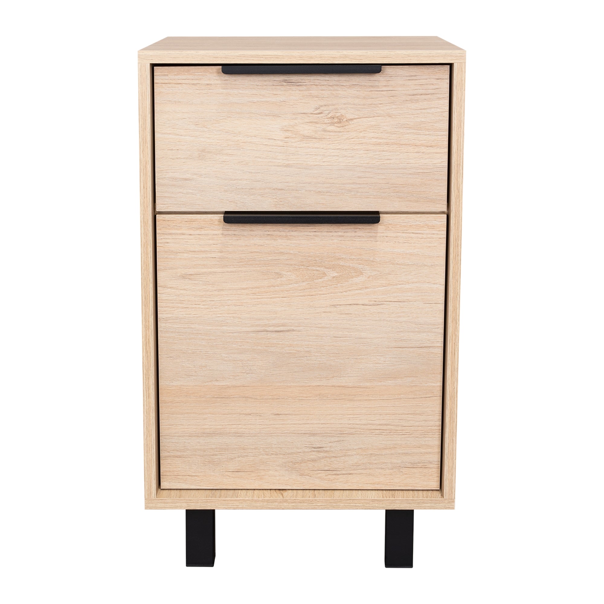 VELADOR KAIA 1 CAJON 1 PUERTA ROVERE Y BLANCO 70X41X36 CM - 4