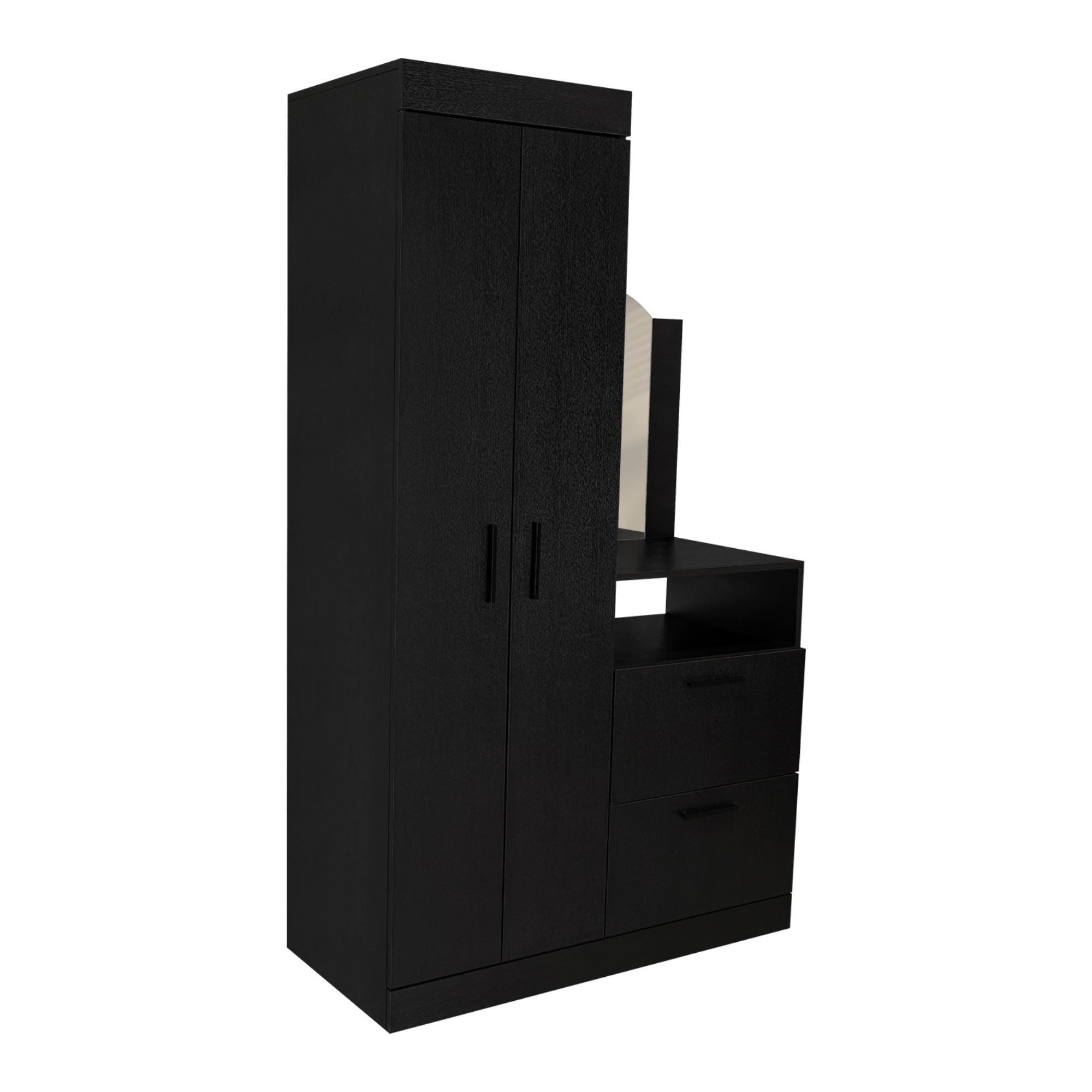 CLOSET COMODA PRAGA 3 PUERTAS 1 CAJON Y ESPEJO WENGUE - 5