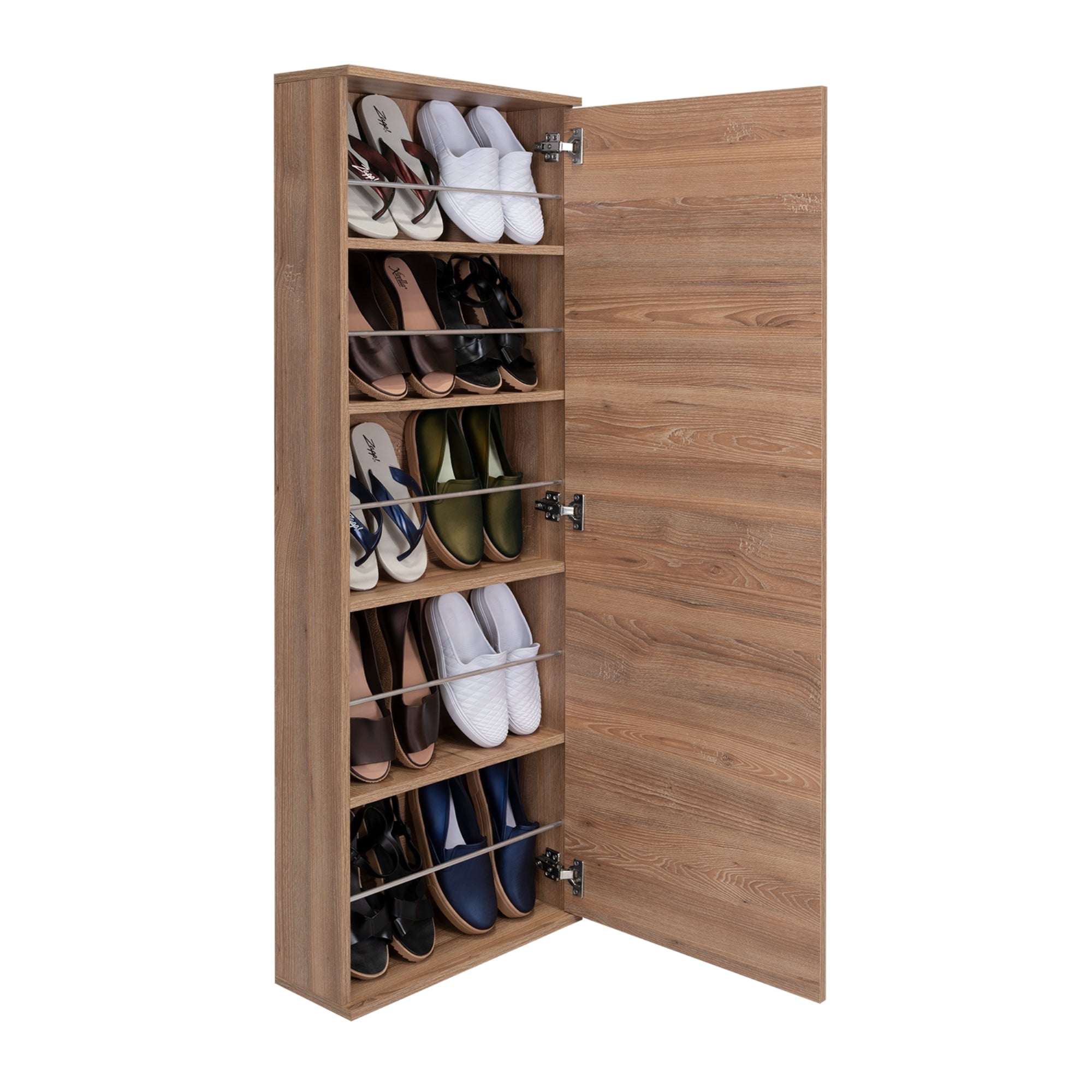 ZAPATERO ORGANIZADOR LETO CON ESPEJO MIEL 138X47X17 CM - 1