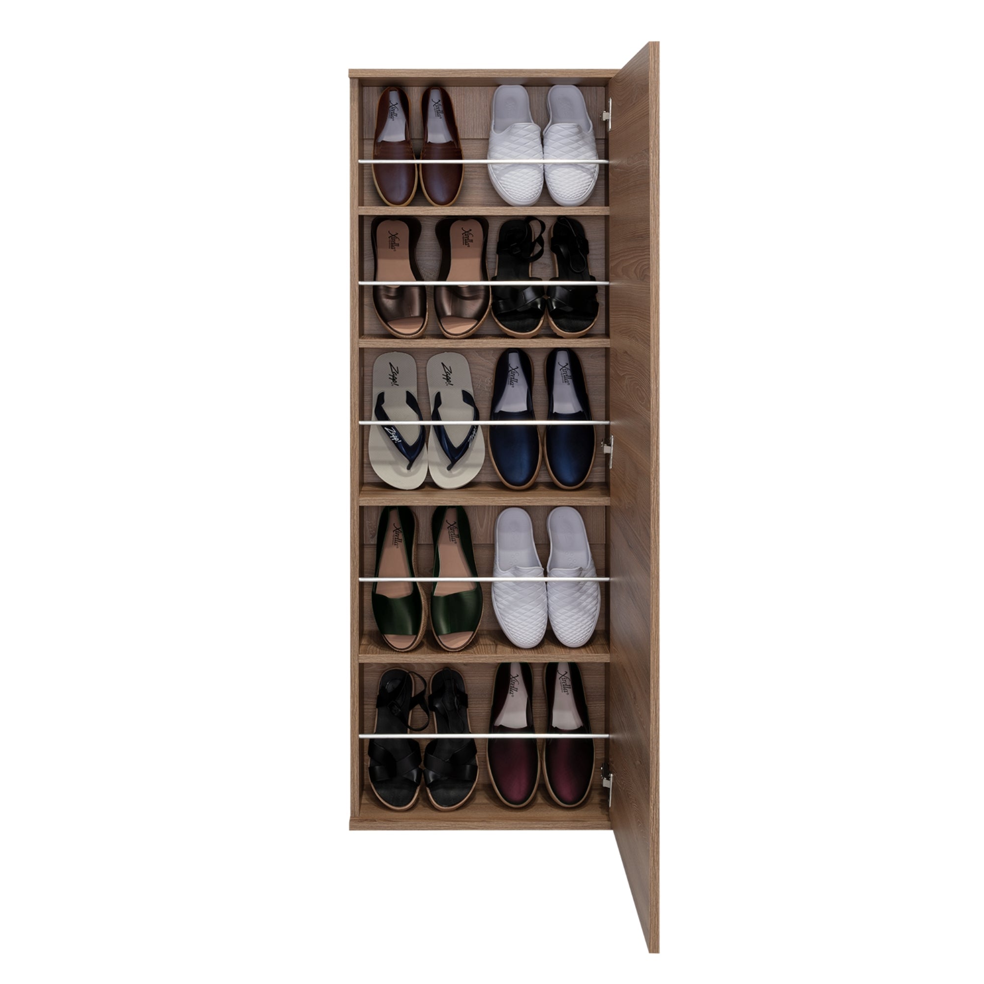 ZAPATERO ORGANIZADOR LETO CON ESPEJO MIEL 138X47X17 CM - 2