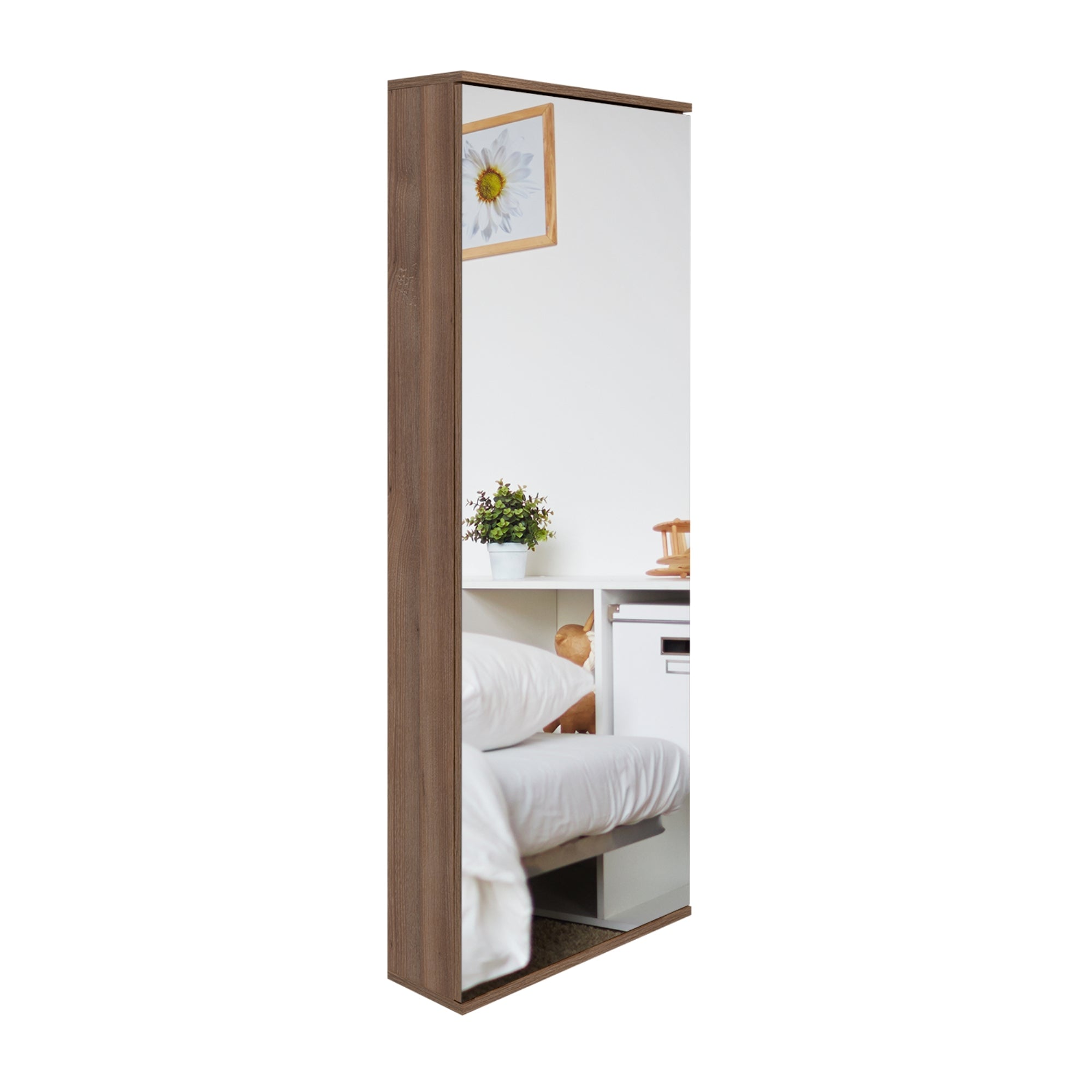 ZAPATERO ORGANIZADOR LETO CON ESPEJO MIEL 138X47X17 CM - 3