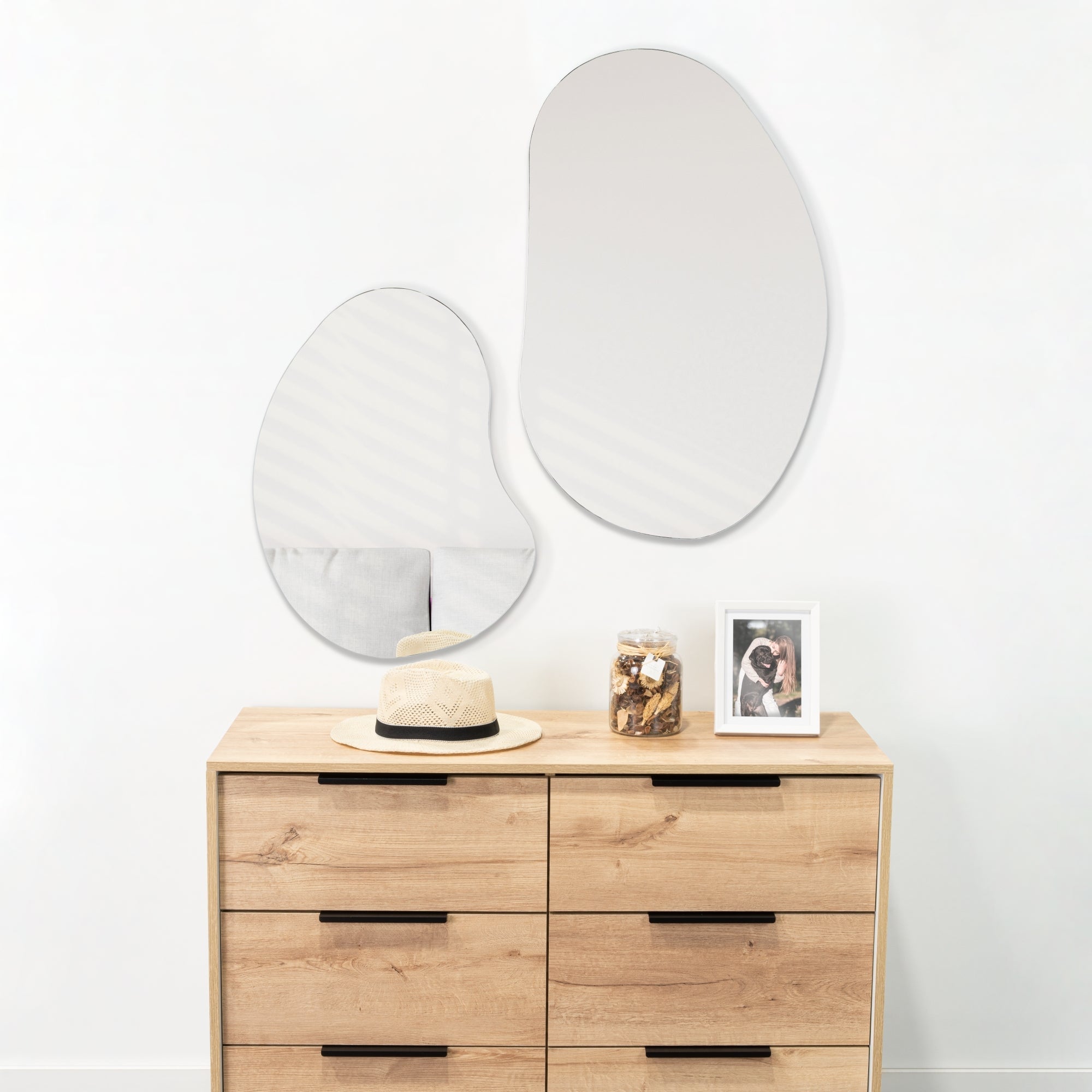 SET X2 ESPEJOS LEO IRREGULARES 80,5X53,5 CM - 1