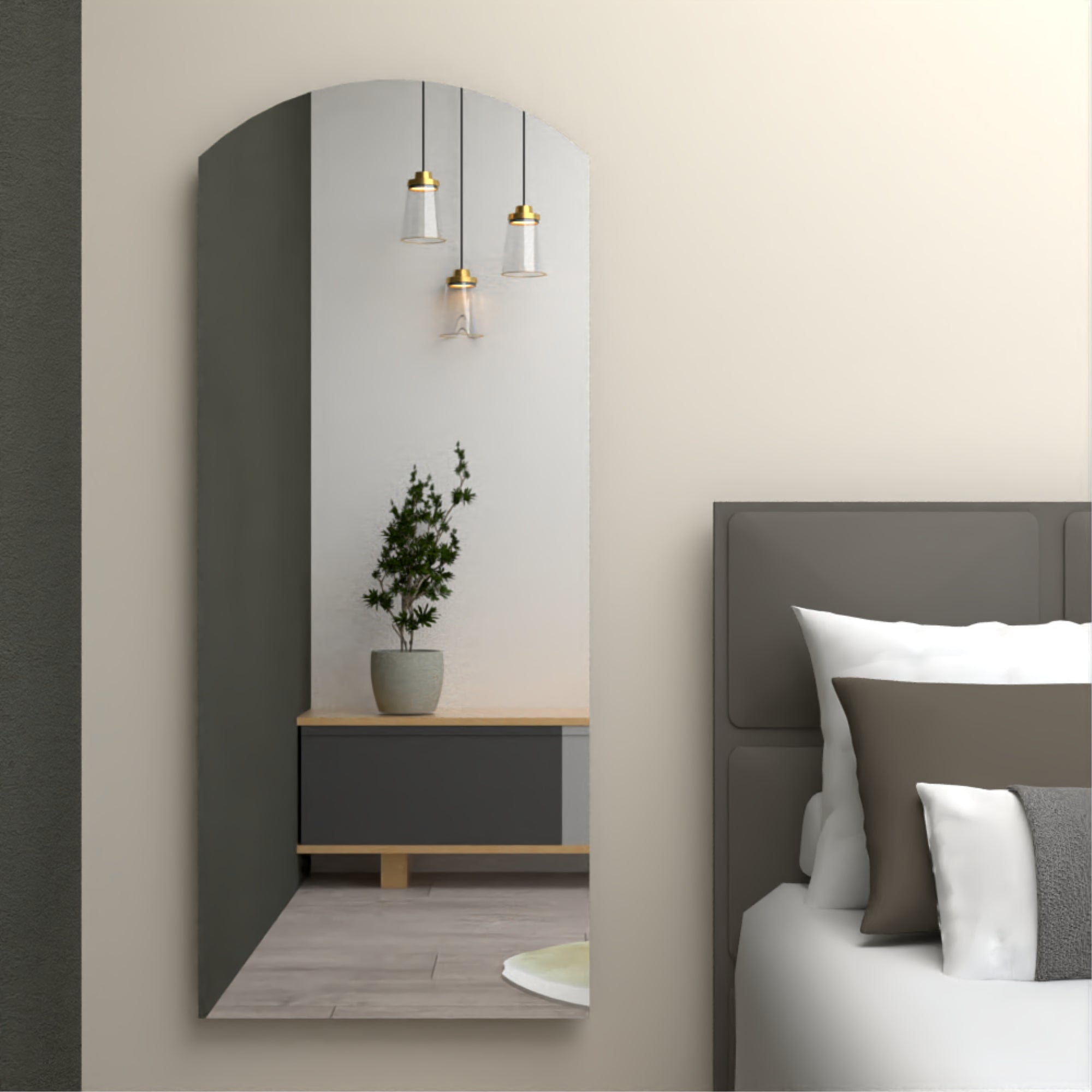 ESPEJO OPORTO RECTANGULAR 130X50X1,9 CM SUPERIOR OVALADO - 2