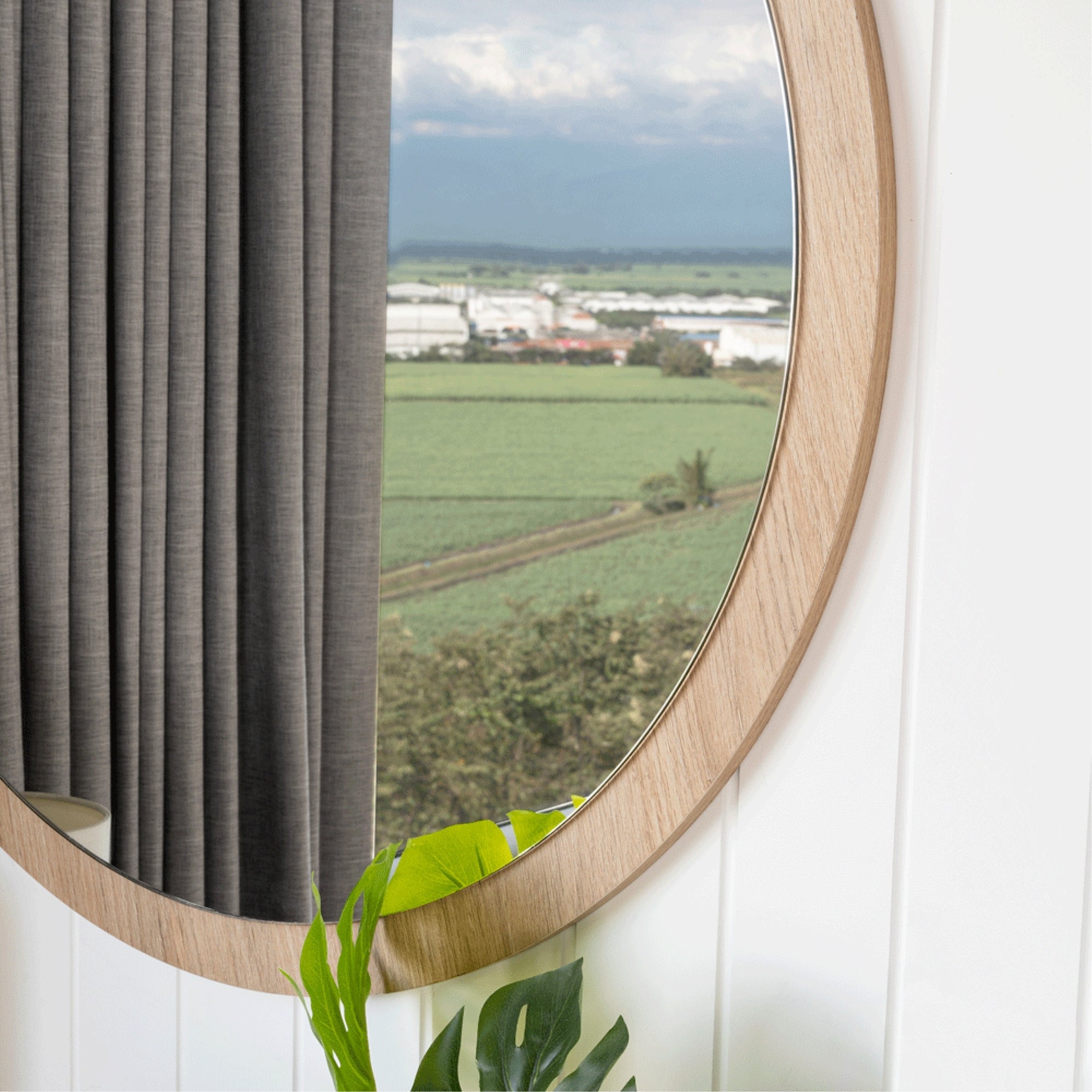 ESPEJO CIRCULAR ARY 80X80X1,9 CM CON MARCO DE MADERA - 3