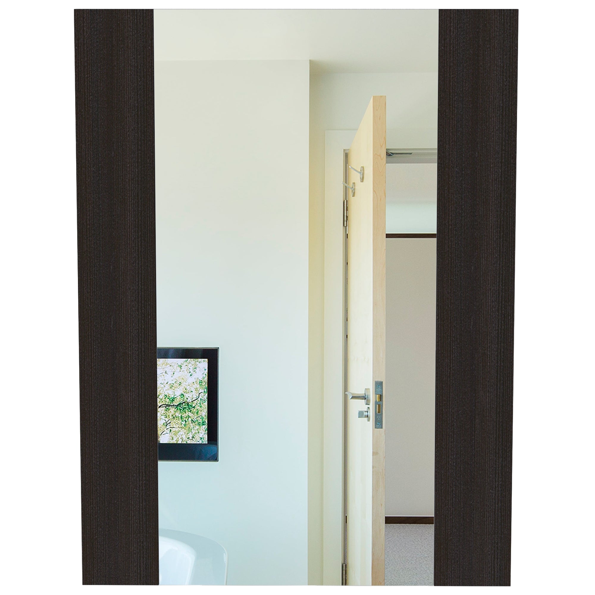 ESPEJO FLOTANTE MADRID 60X45X1,8 CON MARCO WENGUE - 2
