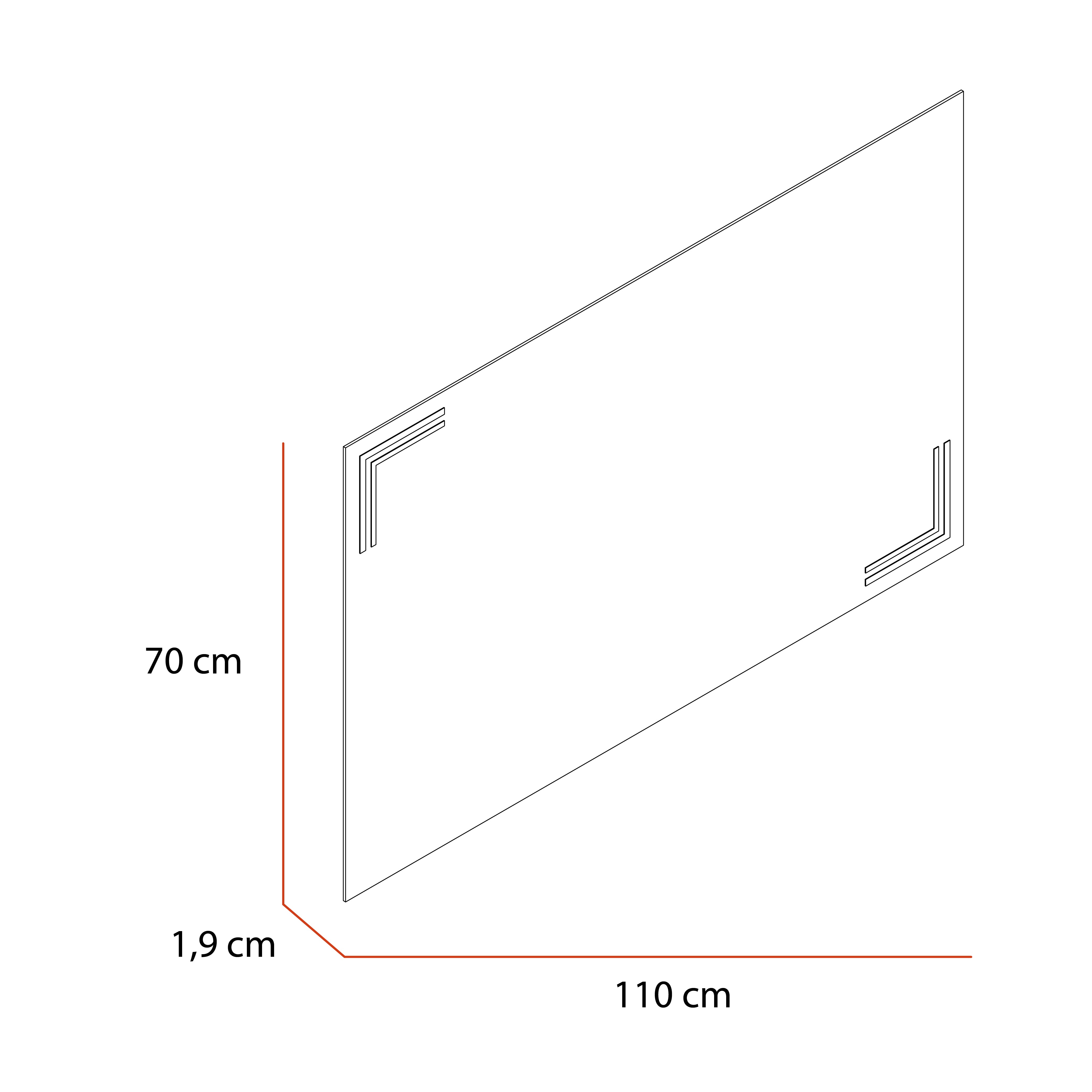 ESPEJO IBERIA RECTANGULAR 70X110X1,9 CM DISEÑO EN ESQUINAS - 5