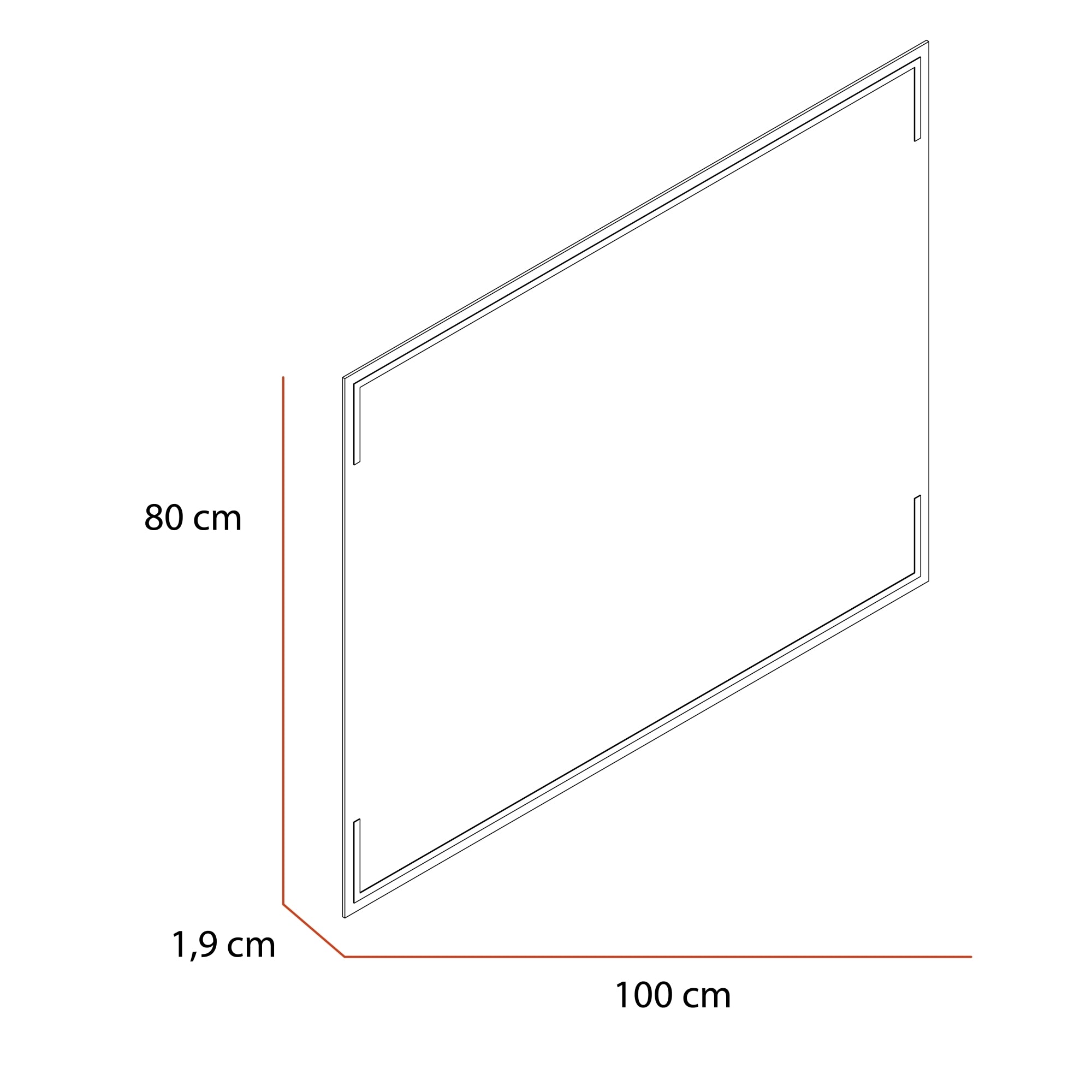 ESPEJO RECTANGULAR 80X100X1,9 CM CON DISEÑO EN SANDBLASTING - 5