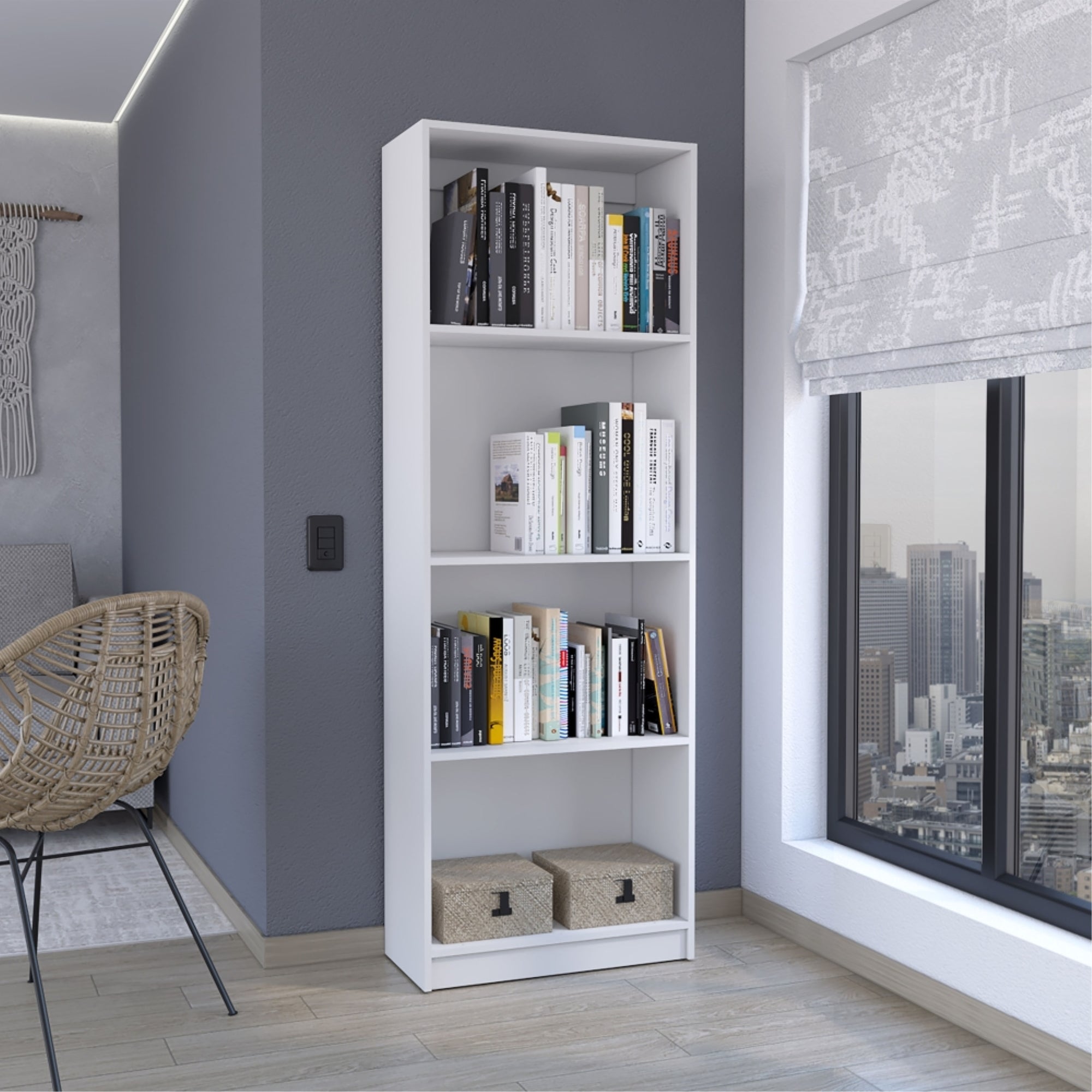 ESTANTE HOME-E M1 4 NIVELES BLANCO - 5