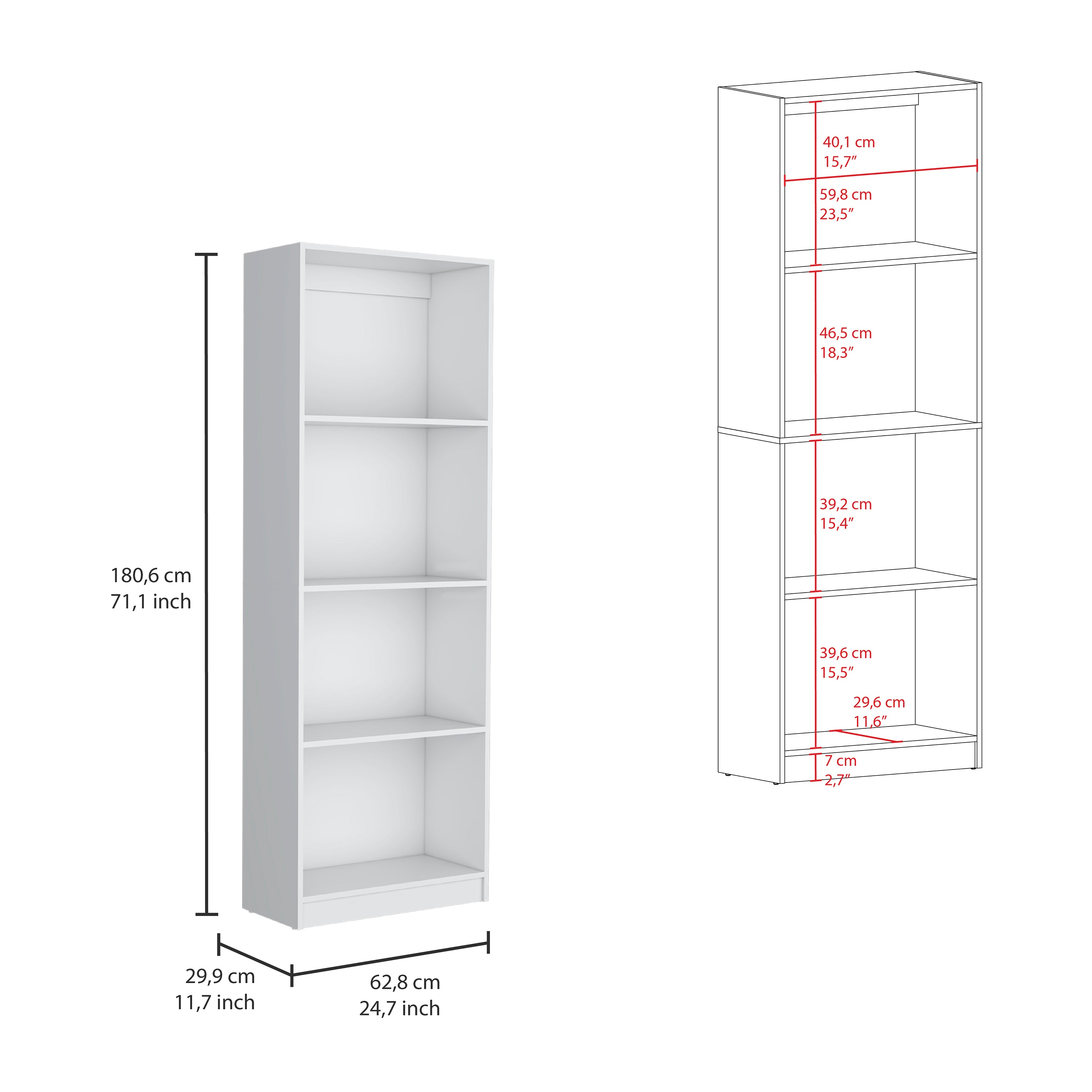 ESTANTE HOME-E M1 4 NIVELES BLANCO - 6