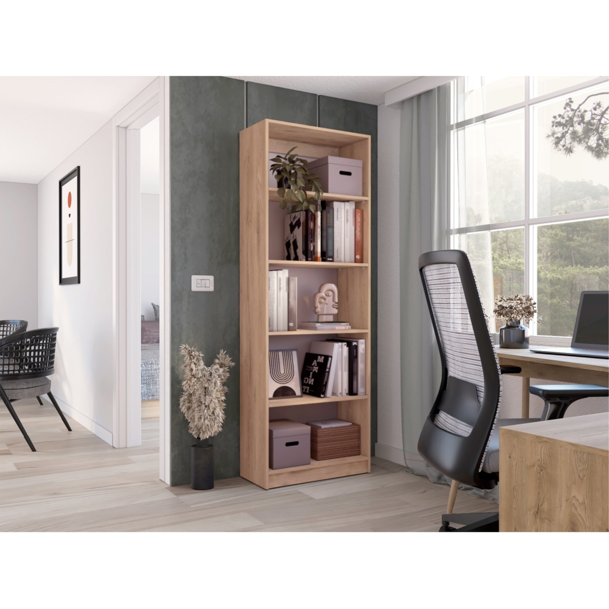 ESTANTE HOME-E M3 5 NIVELES MACADAMIA - 9
