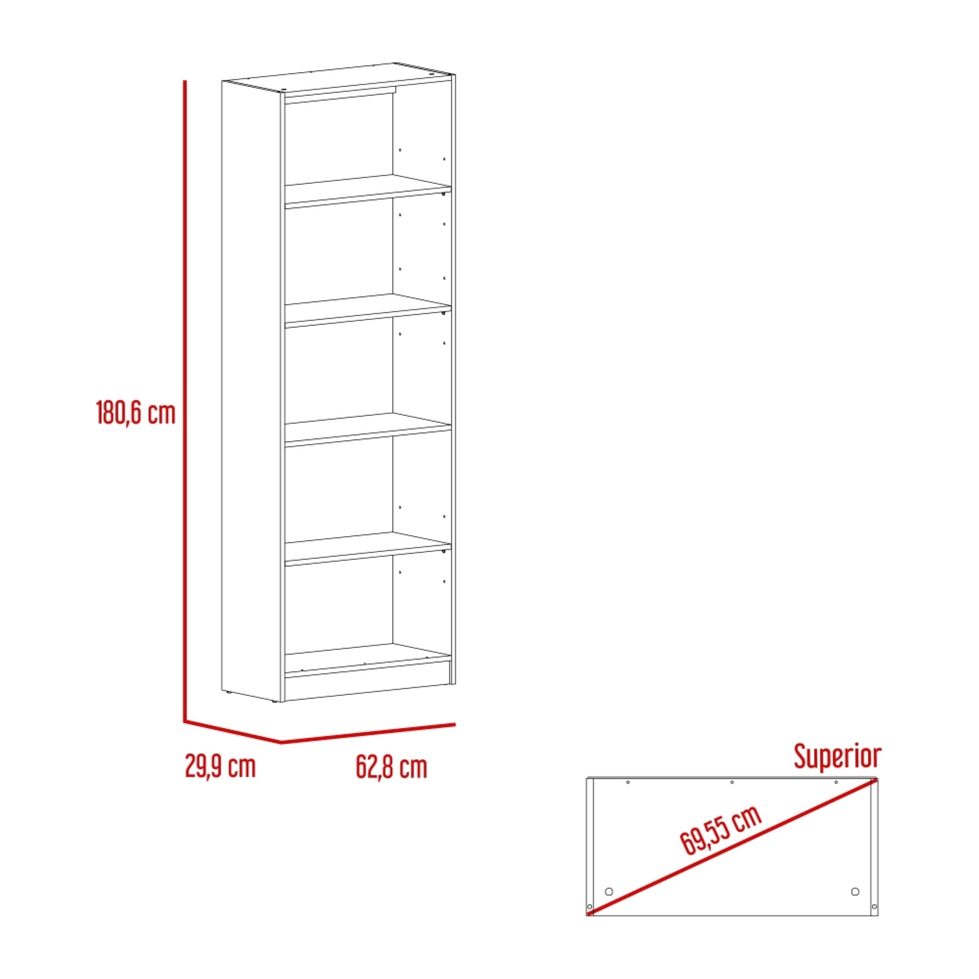 ESTANTE HOME-E M3 5 NIVELES MACADAMIA - 10