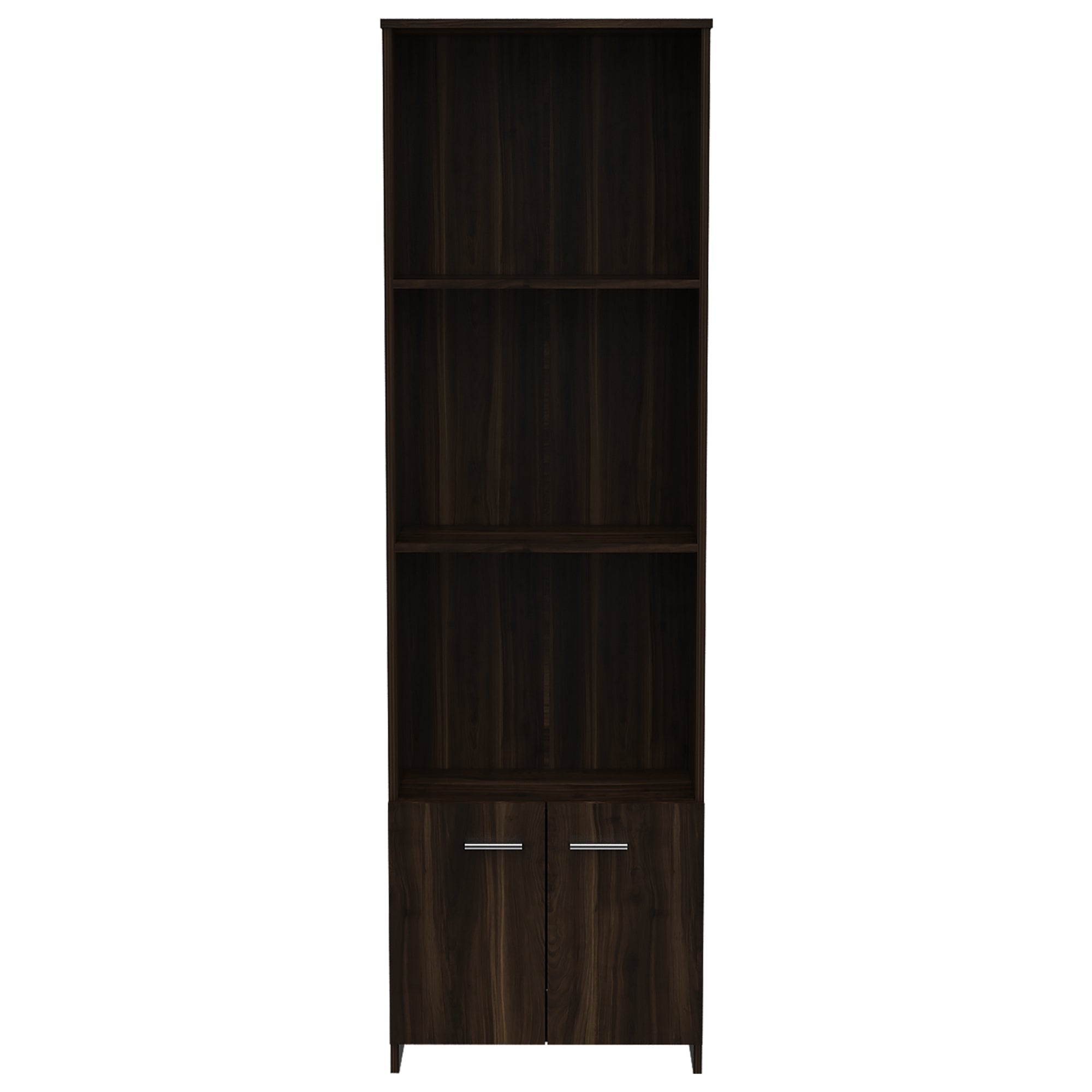 BIBLIOTECA OFFICE W-55 2 PUERTAS CAFE  OSCURO 181X55X27 CM - 4
