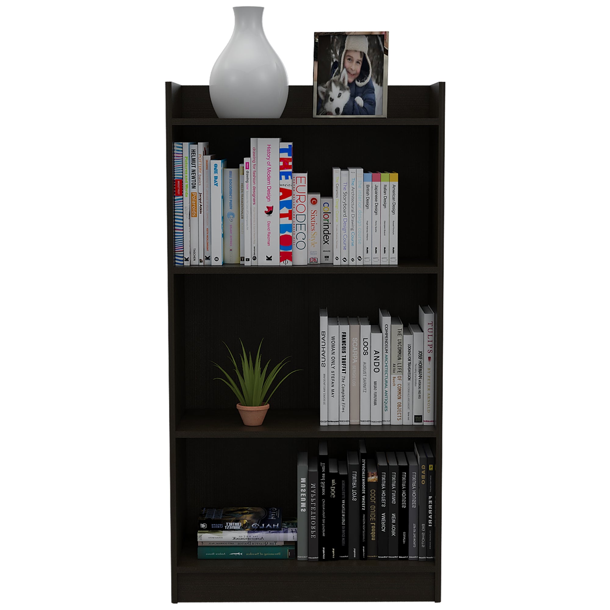 BIBLIOTECA OFFICE W-62 WENGUE 3 REPISAS 120X62,9X30,2 CM - 2