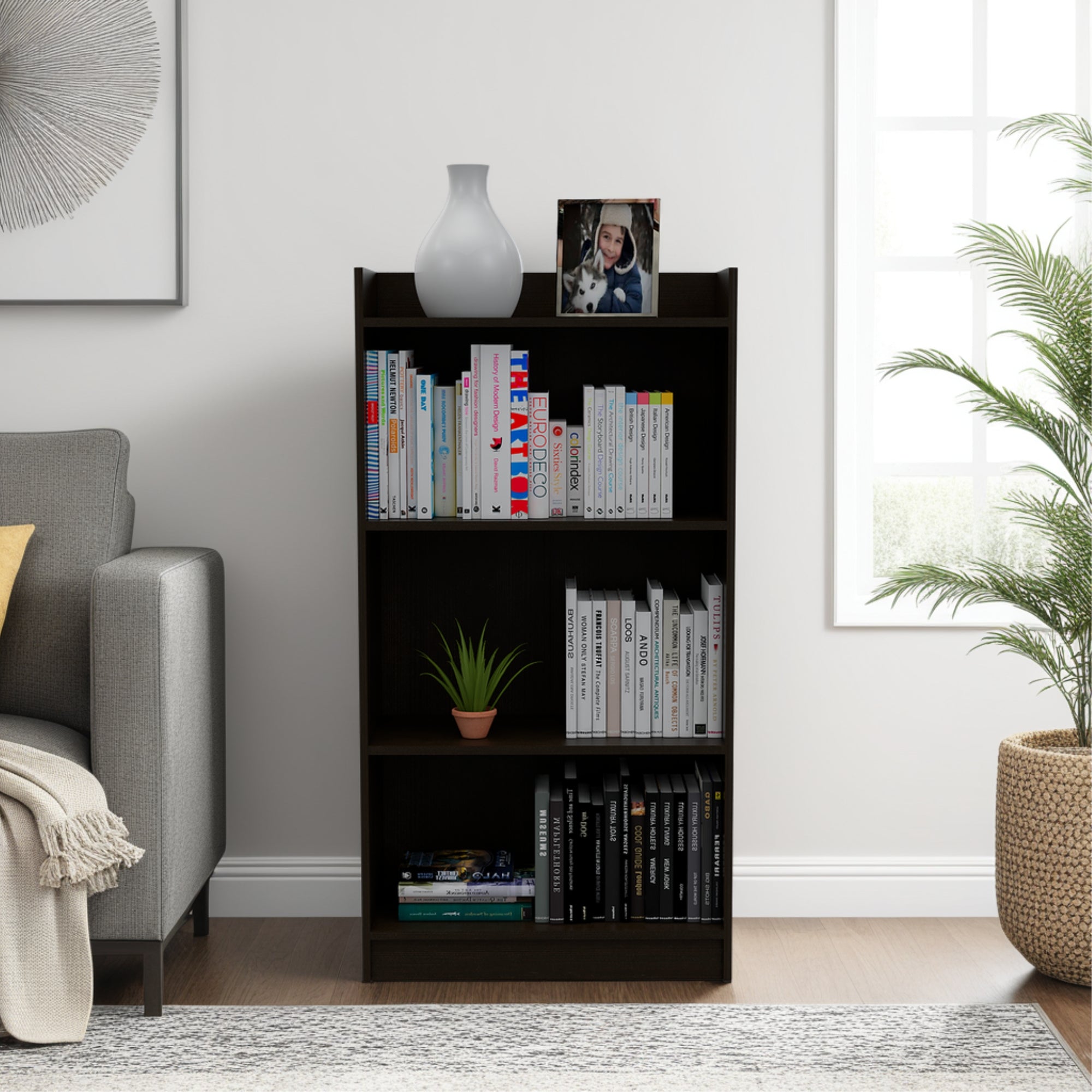 BIBLIOTECA OFFICE W-62 WENGUE 3 REPISAS 120X62,9X30,2 CM - 6