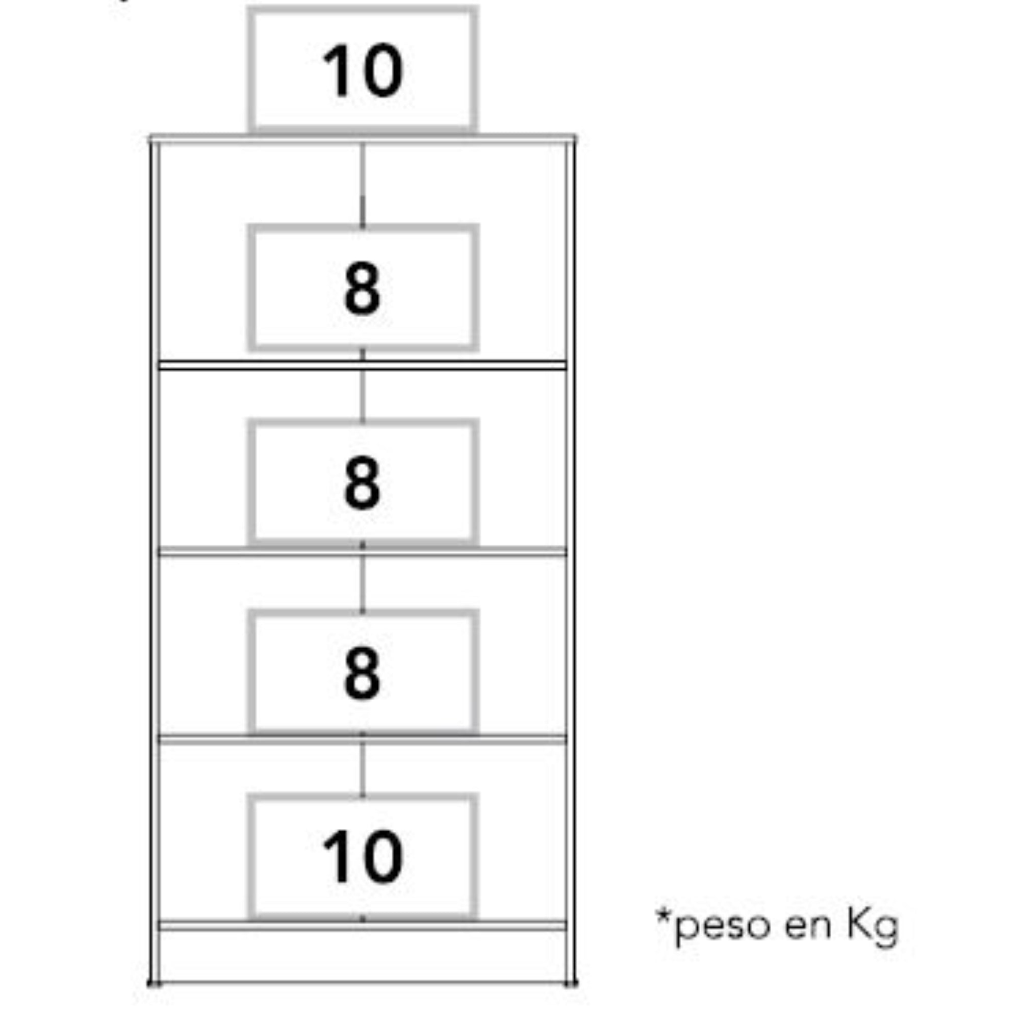BIBLIOTECA 2 PUERTAS 3 REPISAS HOME OFFICE NEGRO Y COÑAC - 3