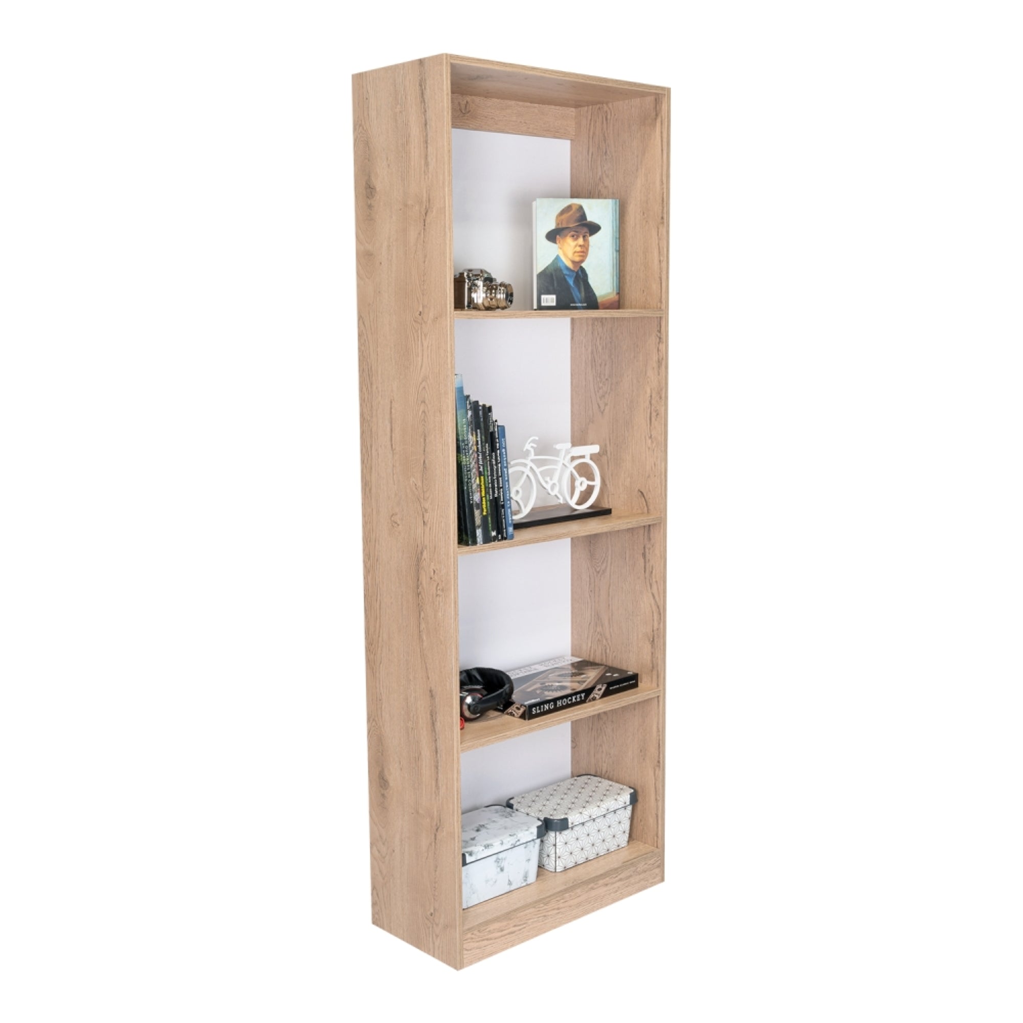 ESTANTE HOME-E M1 4 NIVELES MACADAMIA - 1