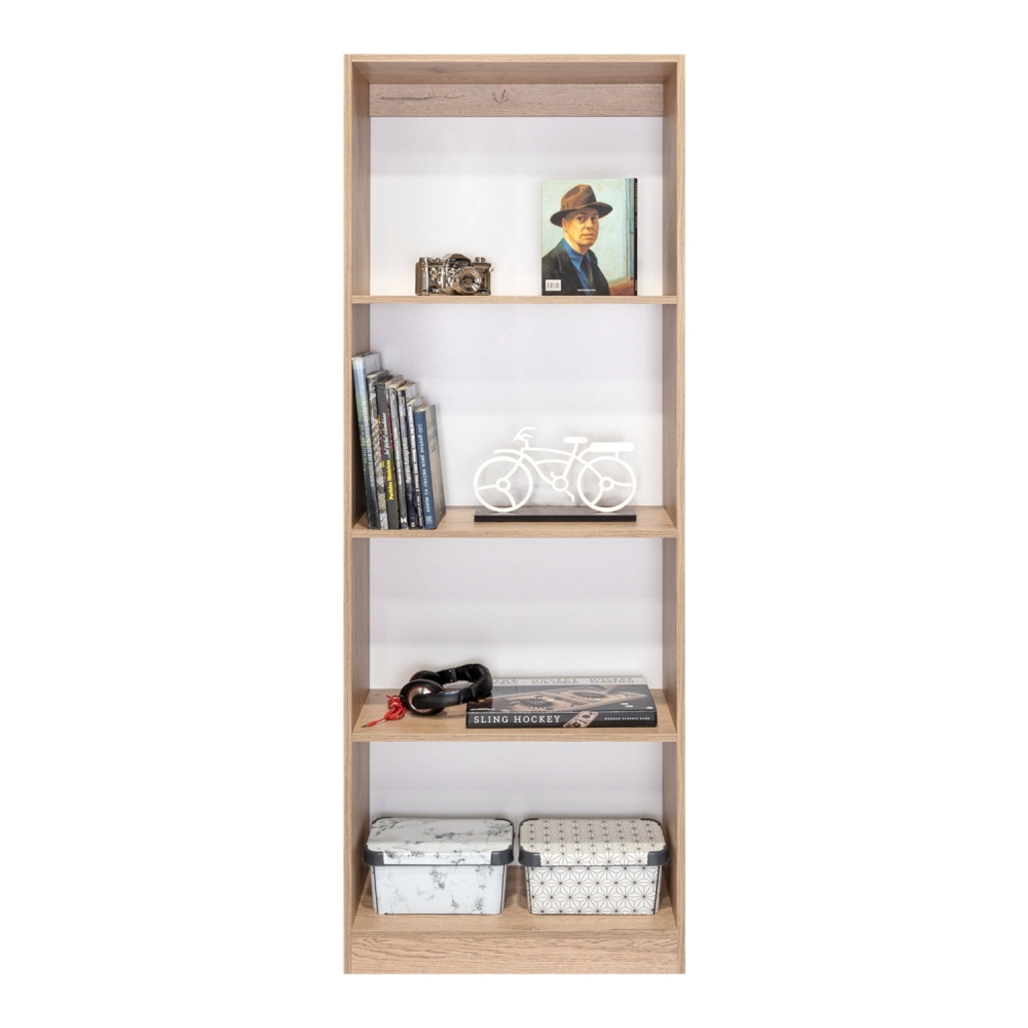 ESTANTE HOME-E M1 4 NIVELES MACADAMIA - 2