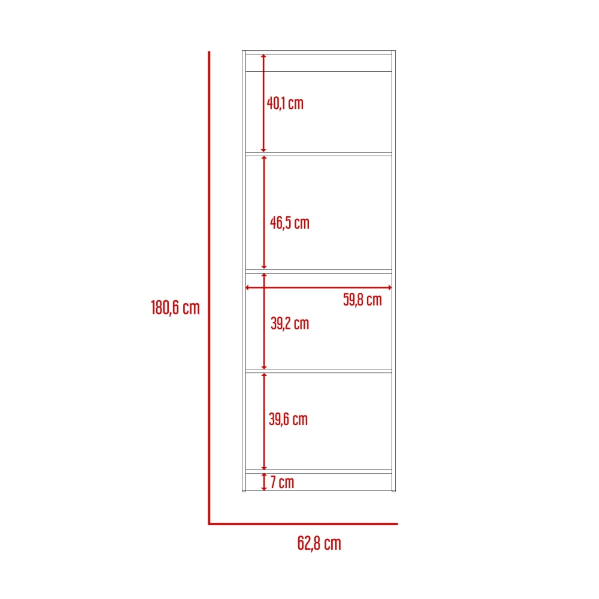 ESTANTE HOME-E M1 4 NIVELES MACADAMIA - 7