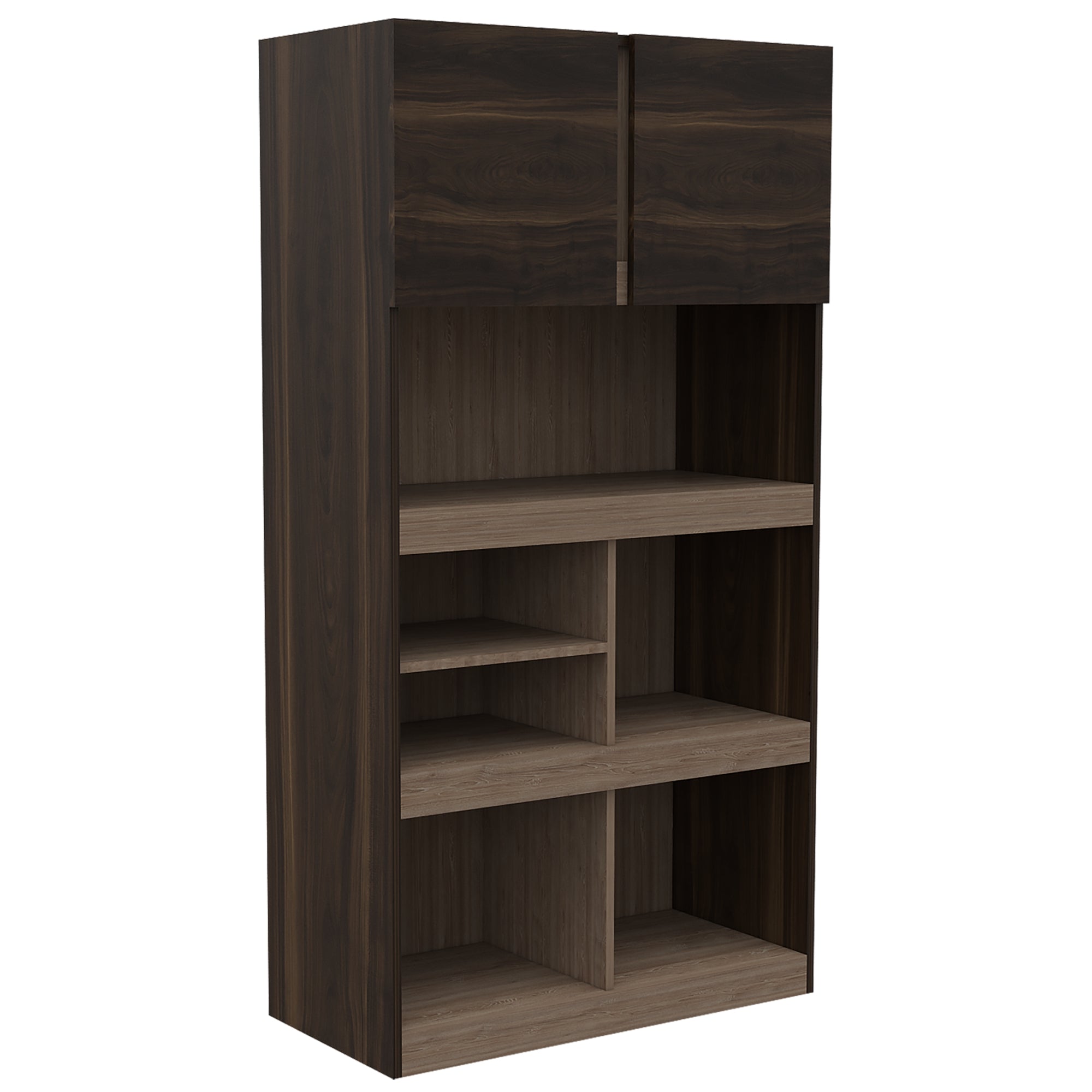 BIBLIOTECA OFFICE W-80 2 PUERTAS CAFE  Y MIEL - 3