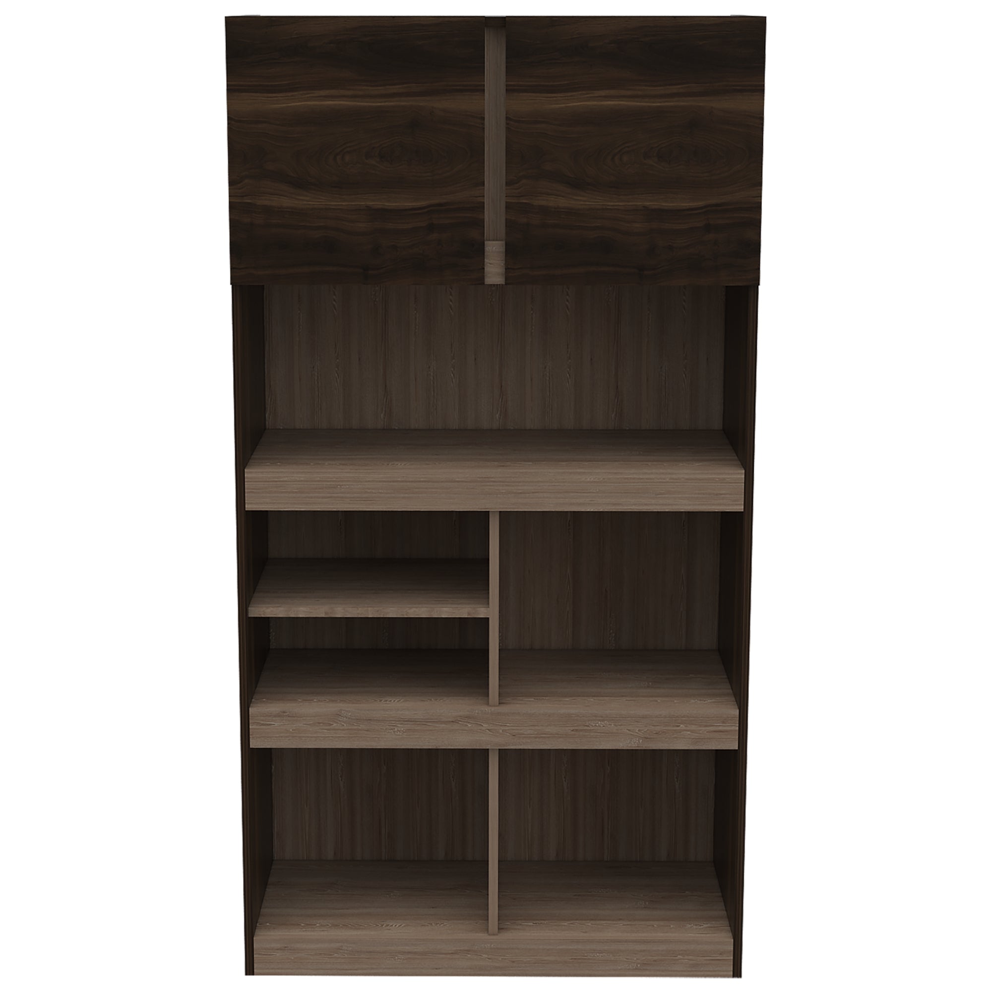 BIBLIOTECA OFFICE W-80 2 PUERTAS CAFE  Y MIEL - 4