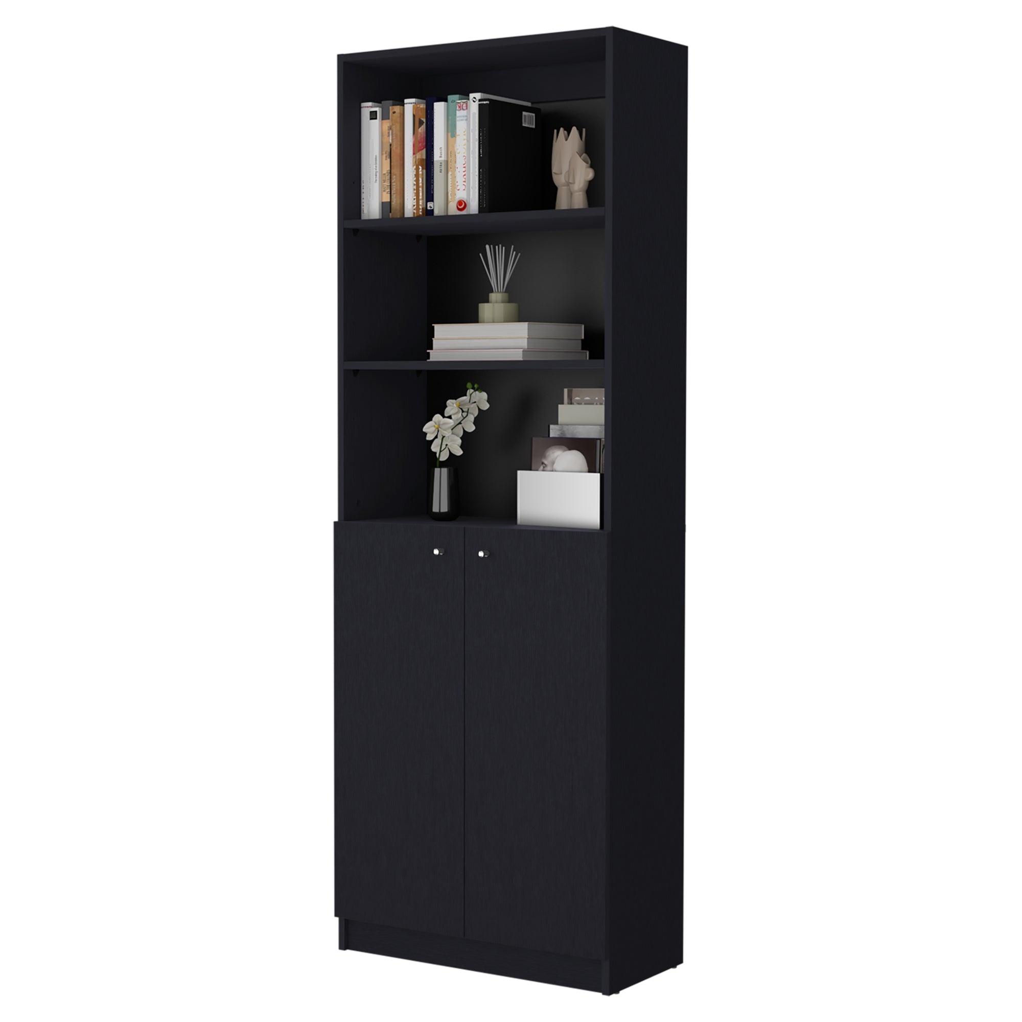 BIBIOTECA HOME 2 PUERTAS 5 NIVELES WENGUE 180,6X62,8X29,9 CM - 1