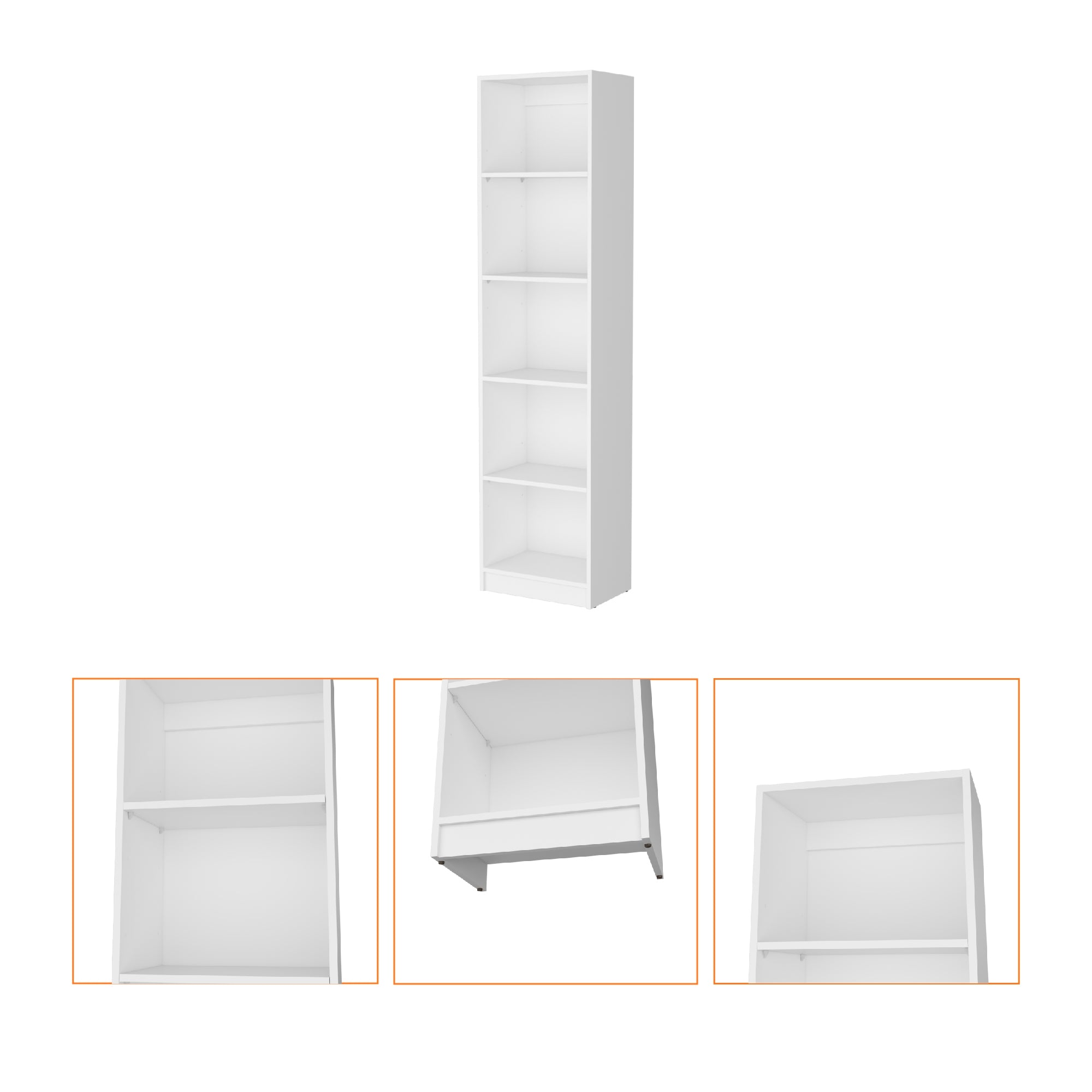 ESTANTE BIBLIOTECA HOME-E 5 NIVELES BLANCO - 1