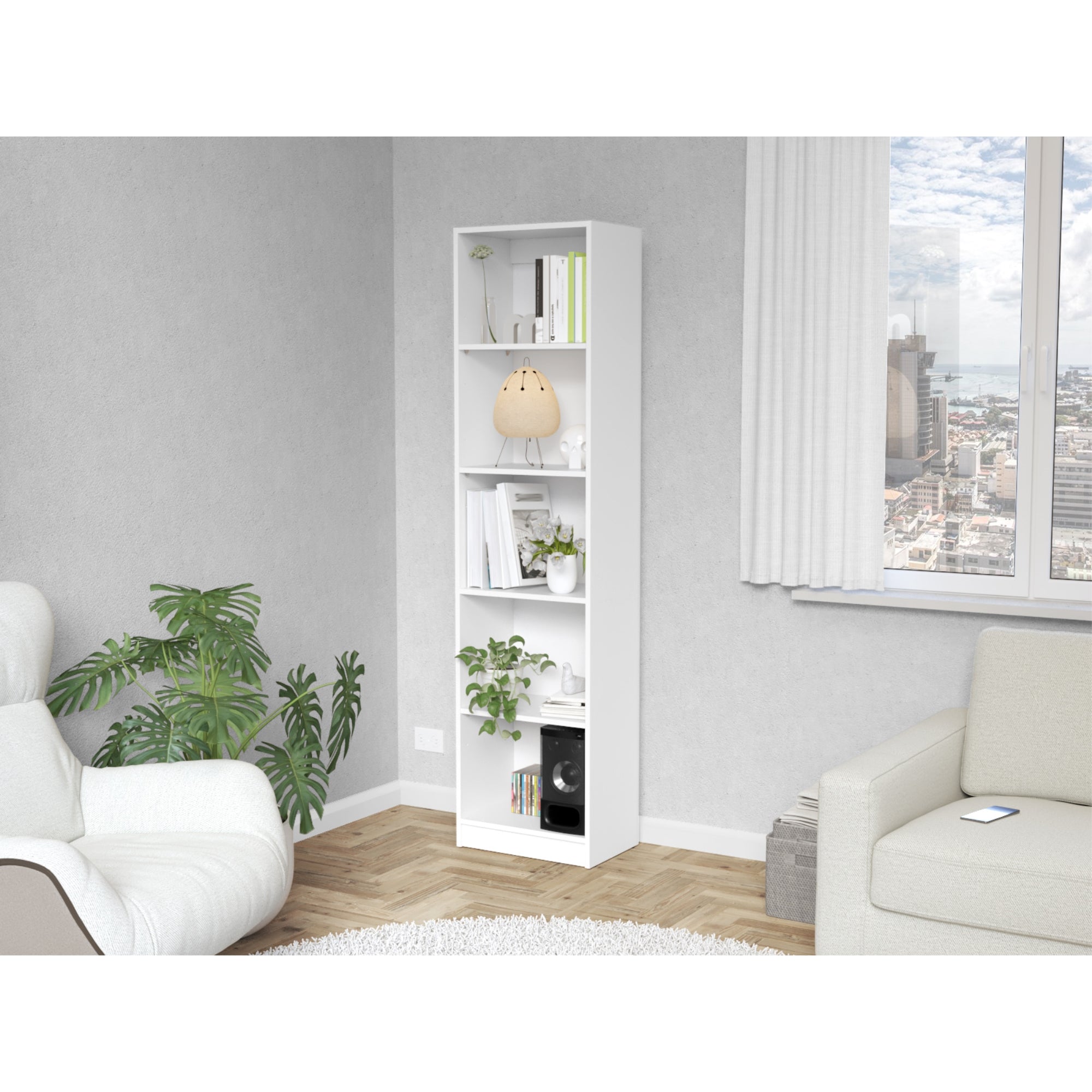 ESTANTE BIBLIOTECA HOME-E 5 NIVELES BLANCO - 2